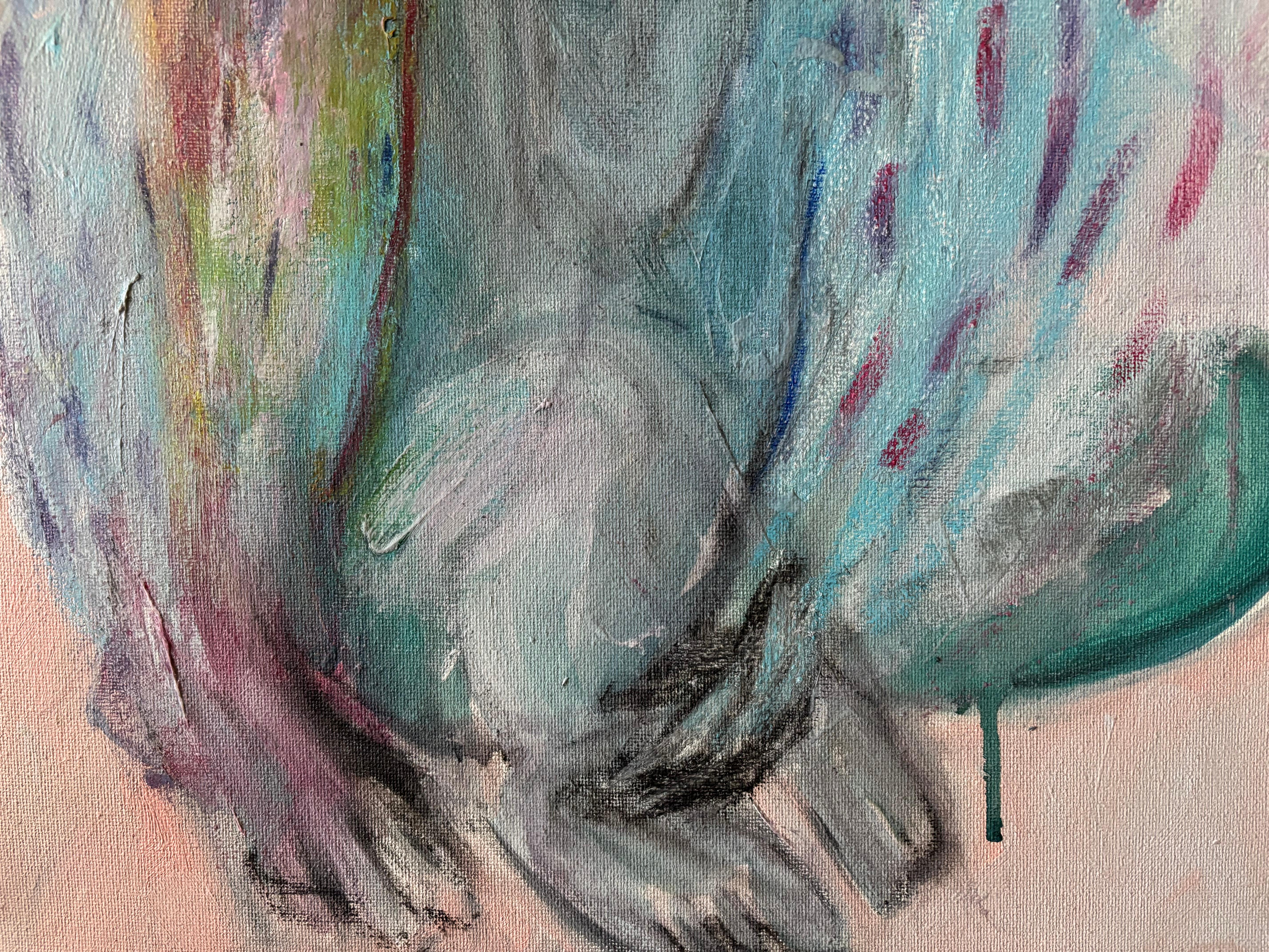 Tiere II: Eule II: Eule (Grau), Animal Painting, von Majio