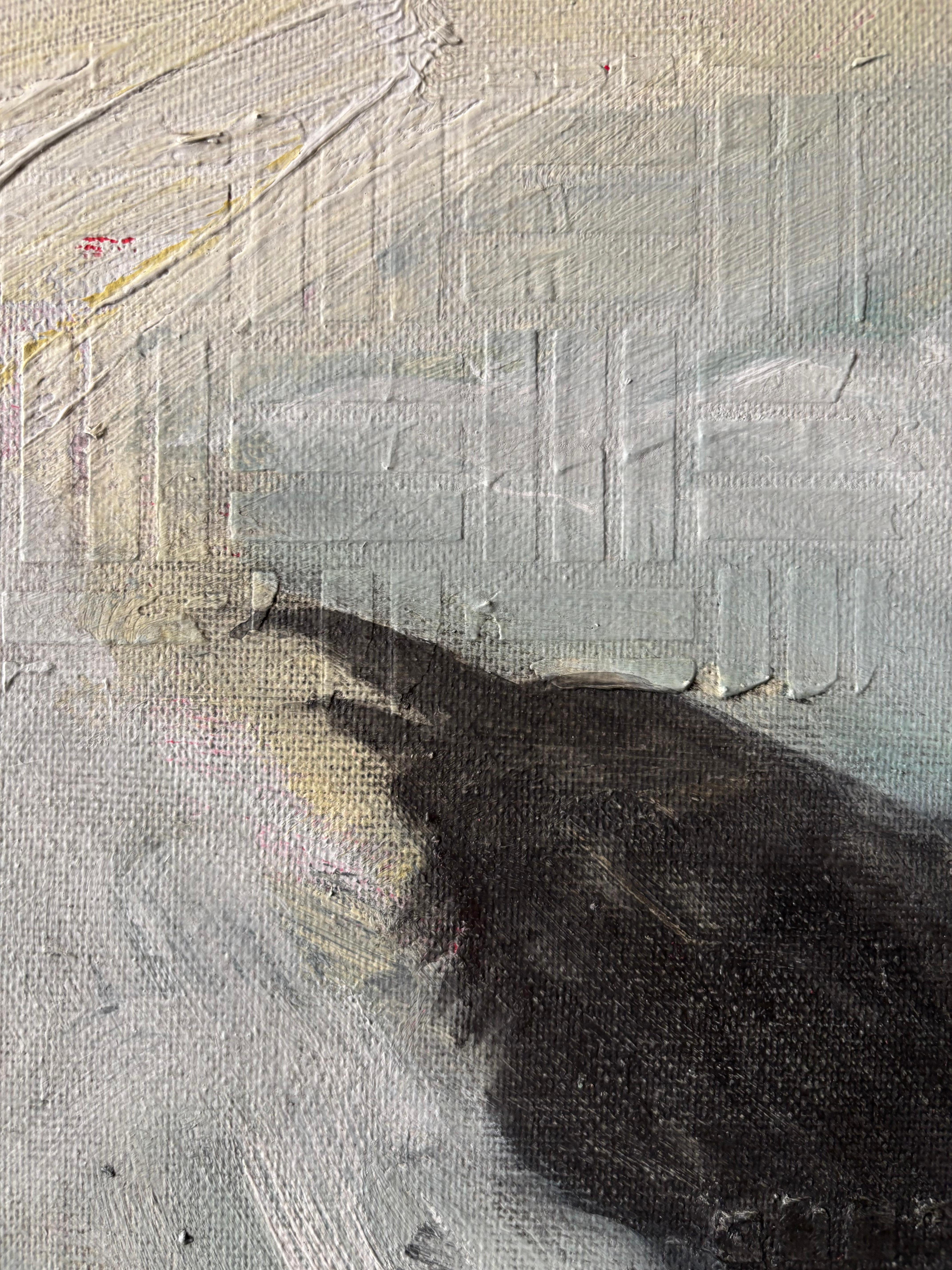 Animali I: Corvo Nero - Painting di Majio