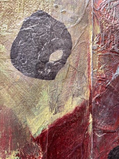 „Black Dragon“ auf Armadillo-Cold-Wax, Seidenpapier und Ölstift auf Acryl
