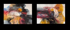 Cobble Stone Collaboration, Impasto-Struktur, Monodrucke, Sumi-Tinte, Seidenpapier