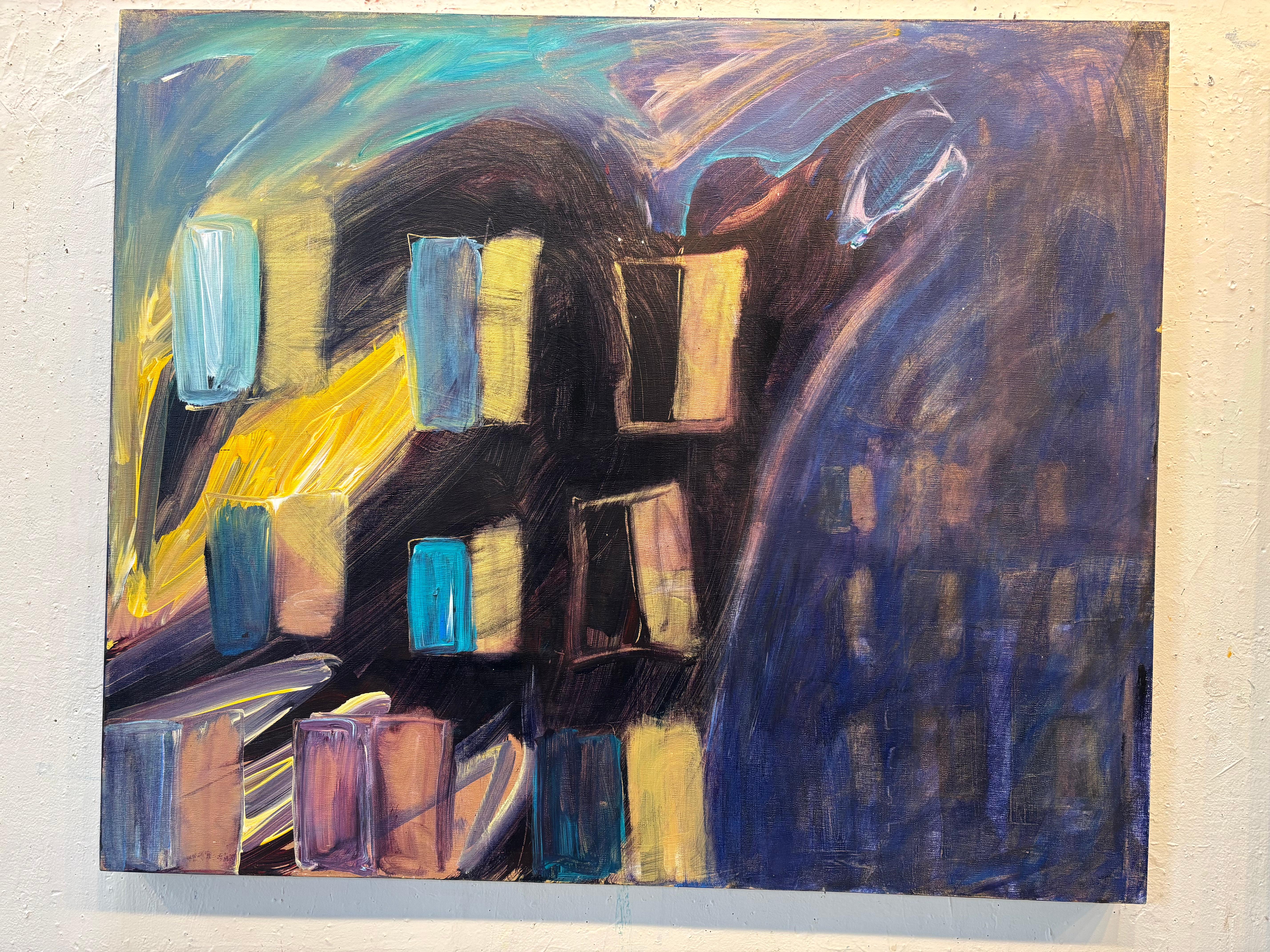 Crows avec portes Diptyque - Autres styles artistiques Painting par Majio