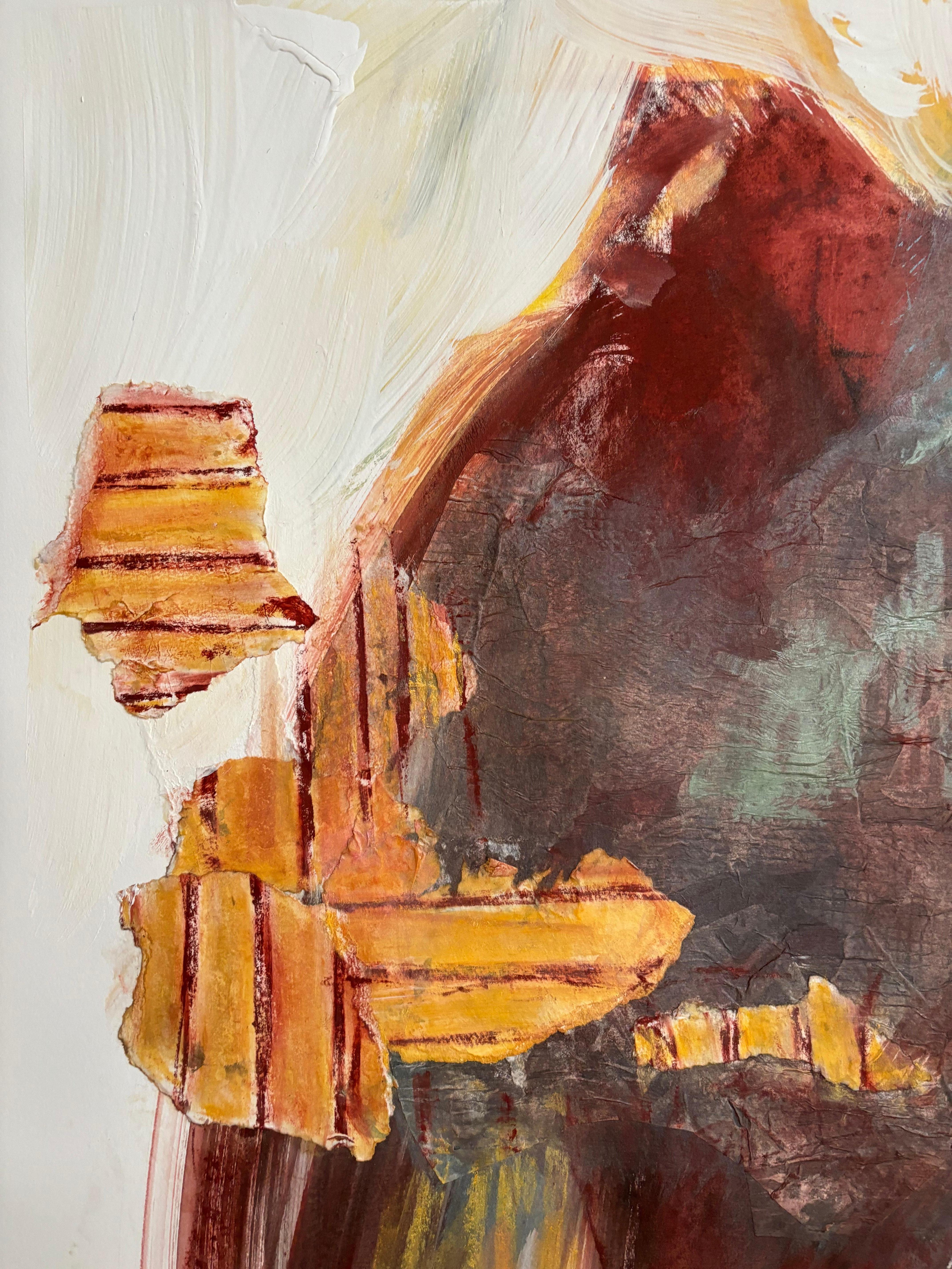 Pianta del Santuario in dittico - Abstract Painting Beige di Majio