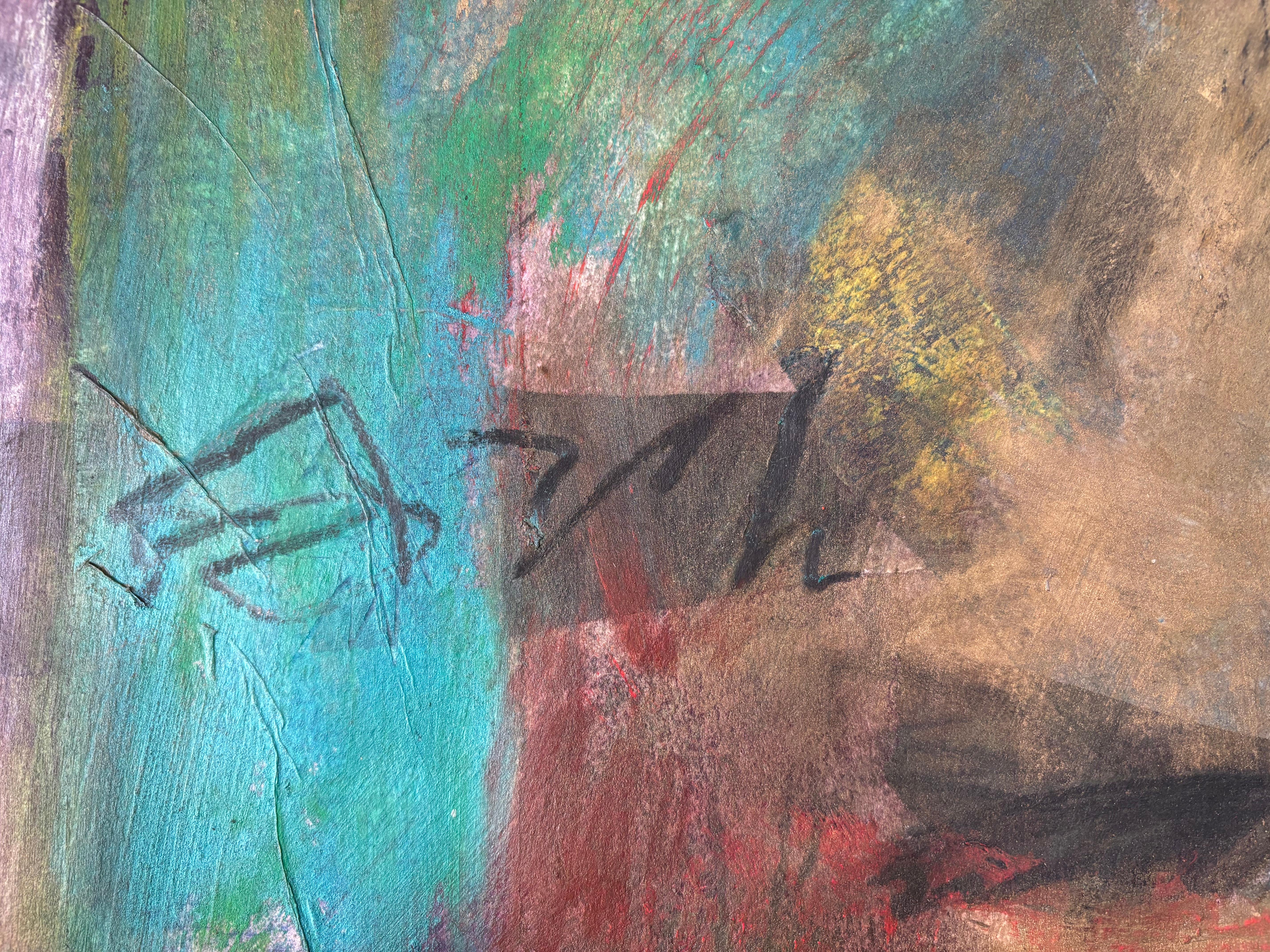 Dittico Viaggio nell'infinito - Abstract Painting Marrone di Majio