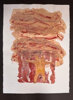 Diptychon „Moloka’i Spirit Dances“, Art Graf, Seidenpapier, Monoprint.