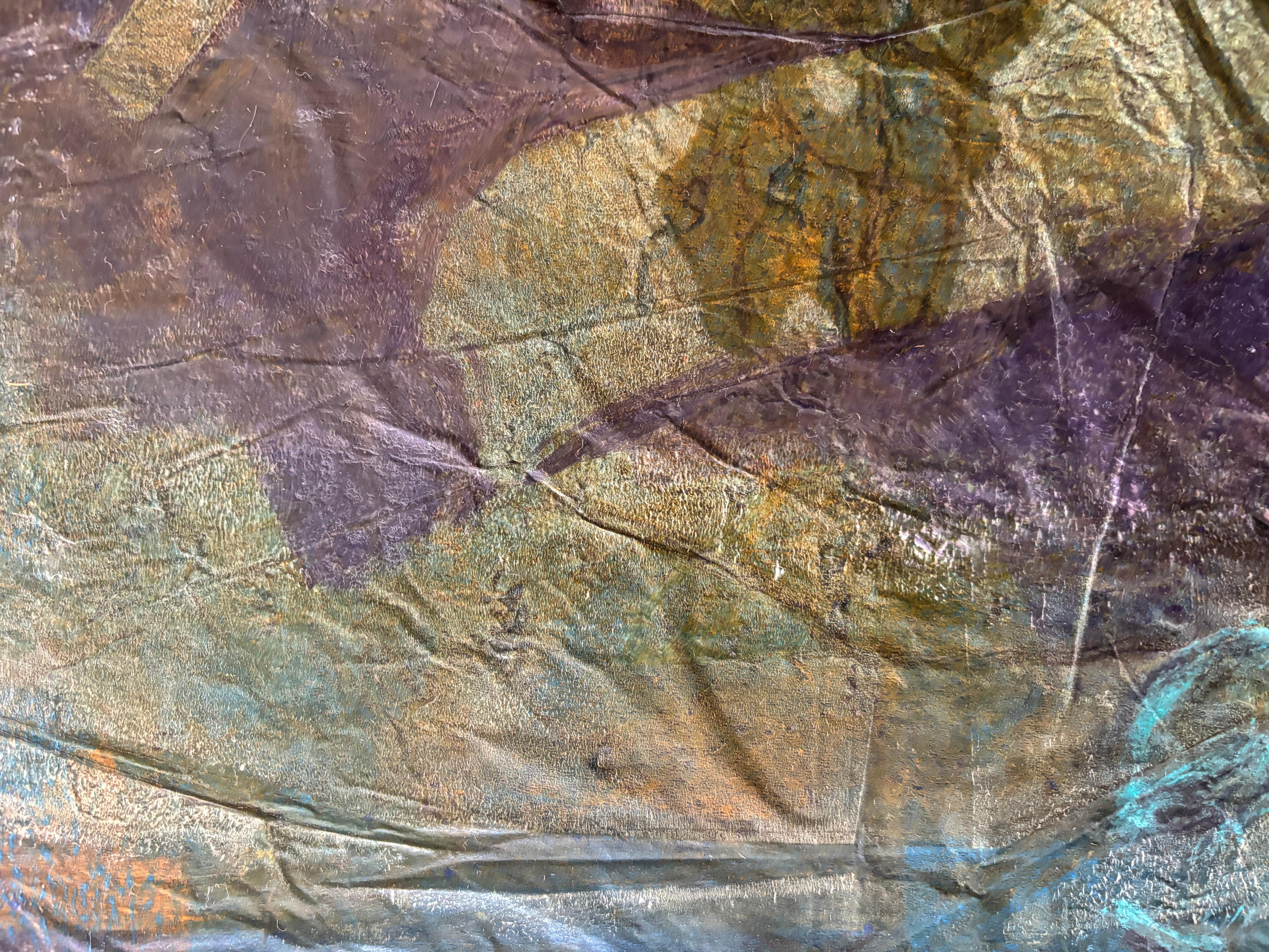Diptychon Ribs of Tyme Kaltwachs, Monoprints, Ölstift auf Leinwand im Angebot 5