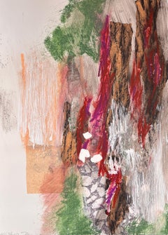 Diptych San Miguel Cobblestone, acrylic paint, transfers, graphite rubbings.