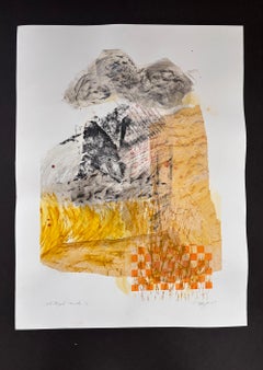 Diptychon San Miguel Comida, Art Graf, Graphit, Monoprints, Seidenpapier.