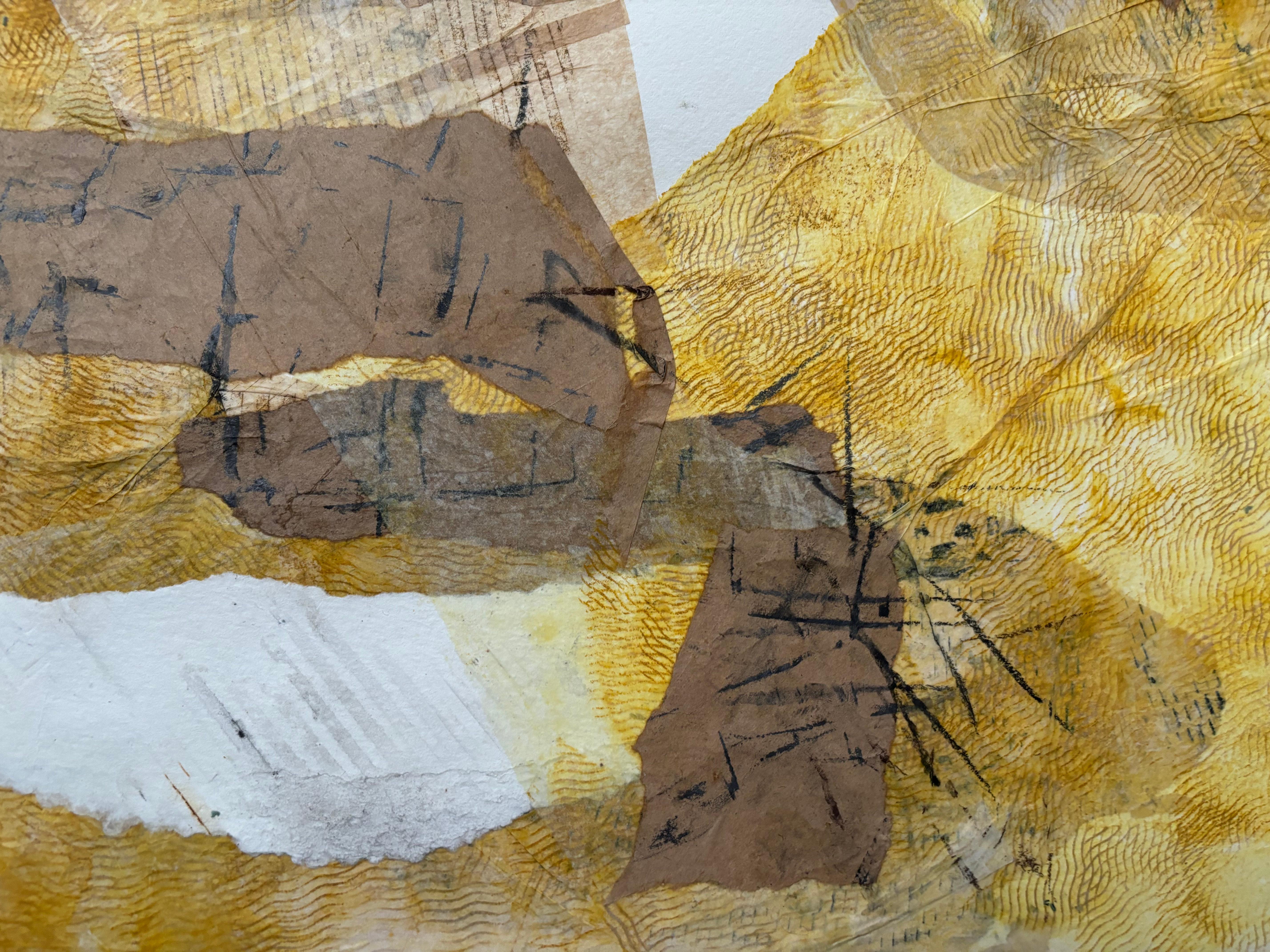 Diptych Through the Opening - Beige Abstract Painting by Majio