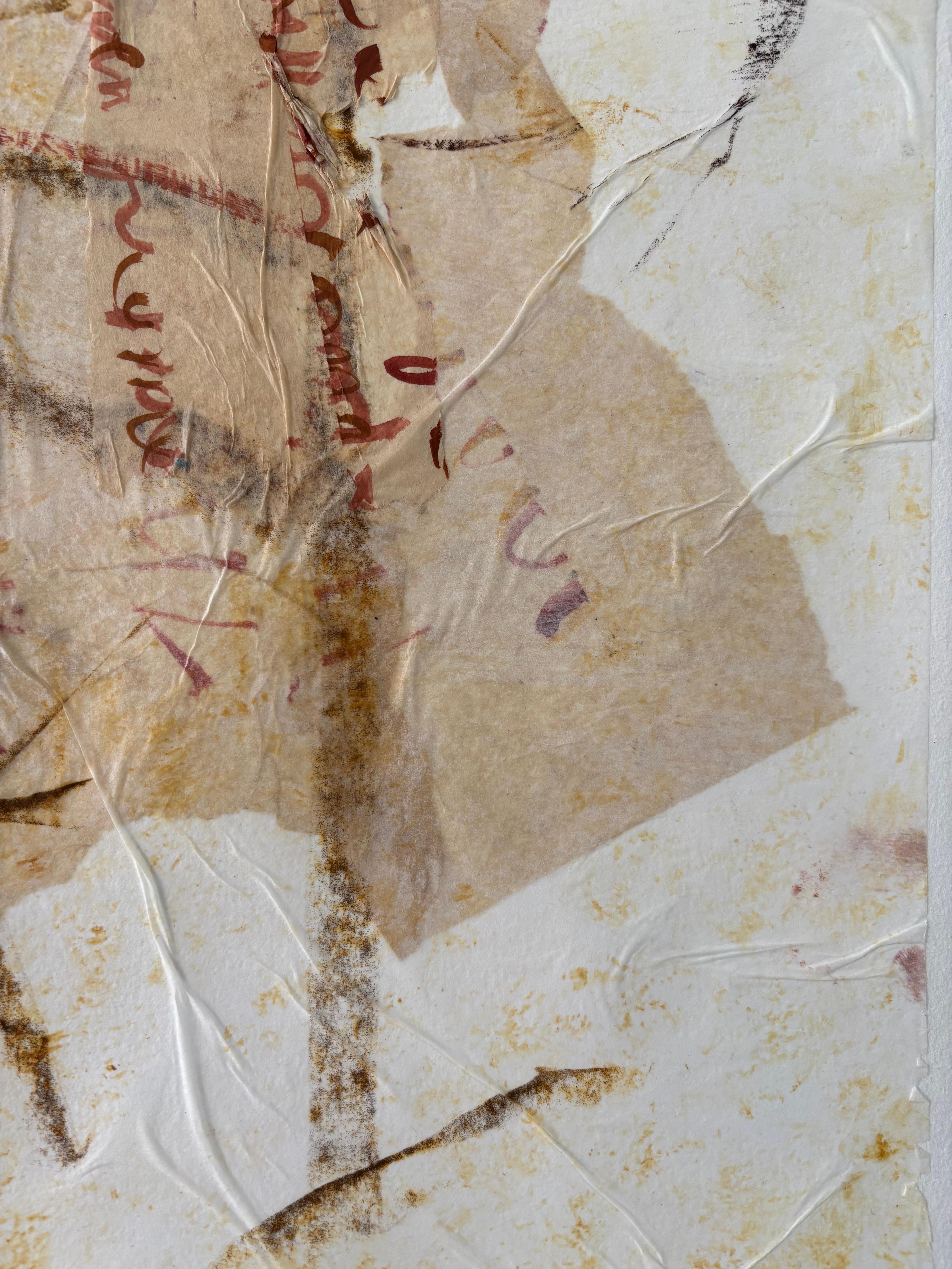 I materiali sono la pittura acrilica e semplici strumenti di marcatura come grafite e Art Graf. Art Graf è un supporto idrosolubile che si presenta in quadrati da sarto, che si adattano facilmente alla mano per utilizzare i bordi o i lati piatti. In
