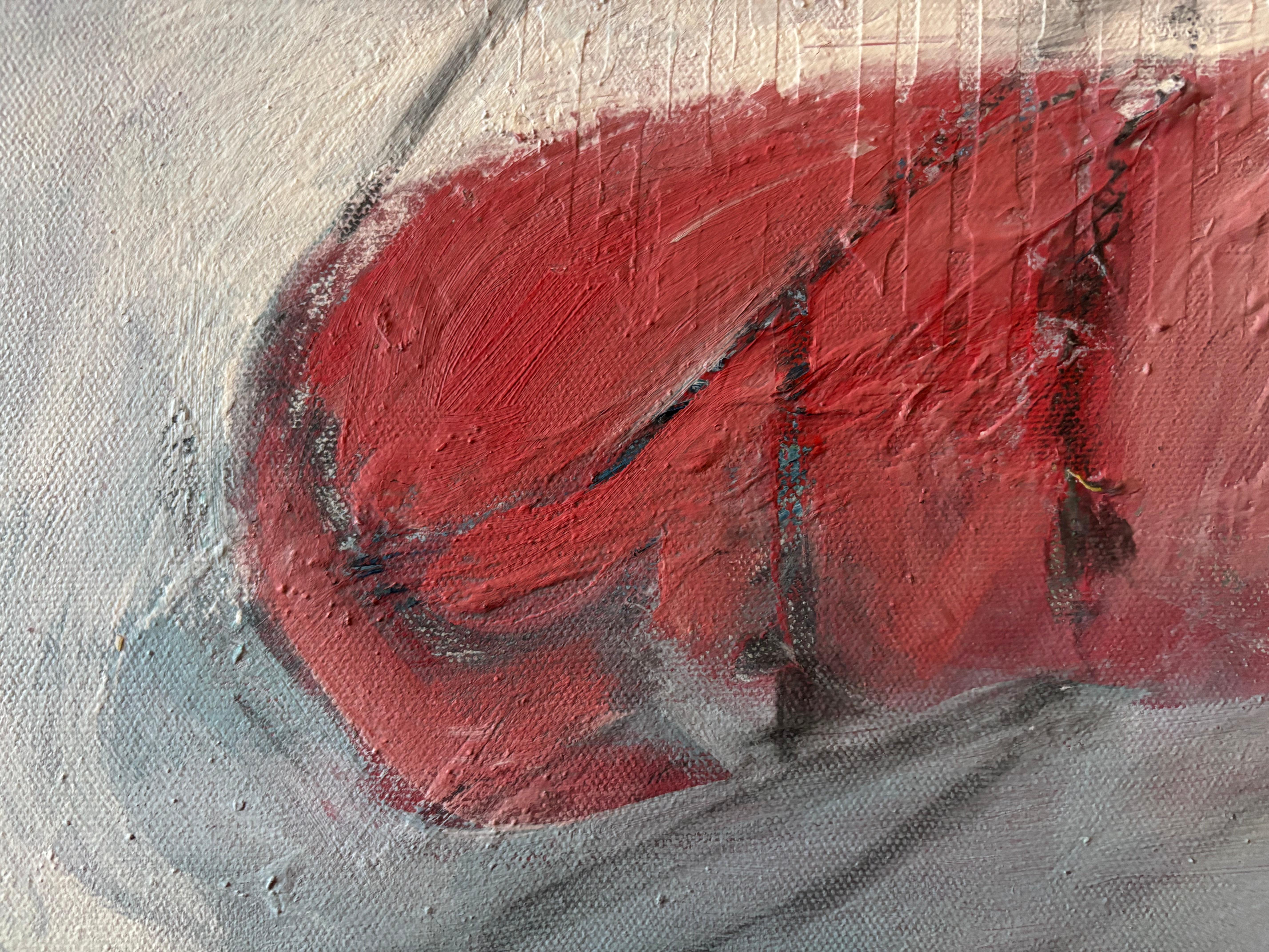 Animali I: Impigliati - Animal Painting Grigio di Majio