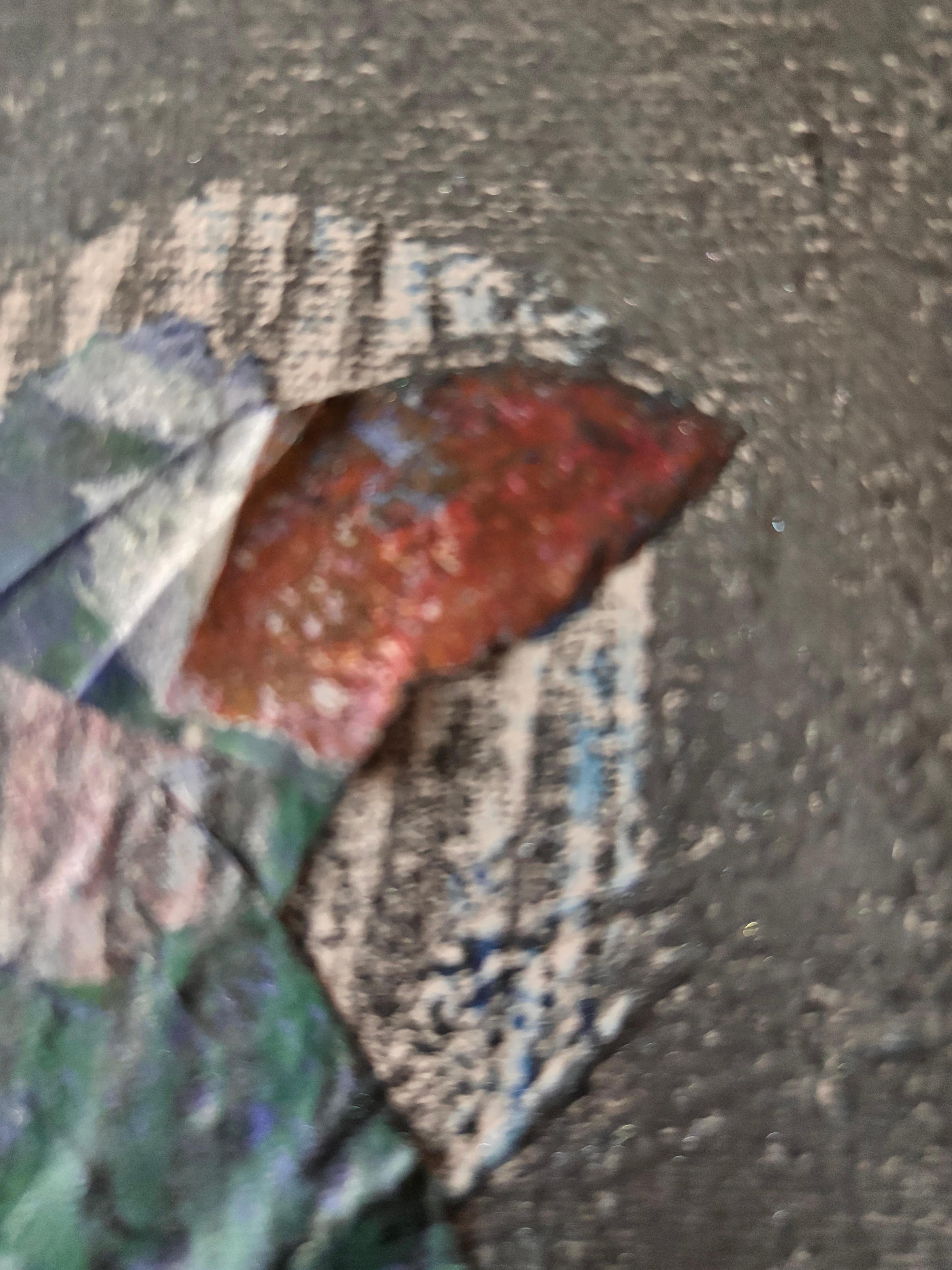 Evening Return-acrylic paint, graphite and paper on canvas - Other Art Style Painting by Majio