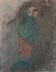 Retour de soirée - peinture acrylique, graphite et papier sur toile