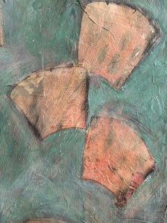 Abstract I: Fan-Shape Series, Acrylic and Tissue Paper, 2010-
