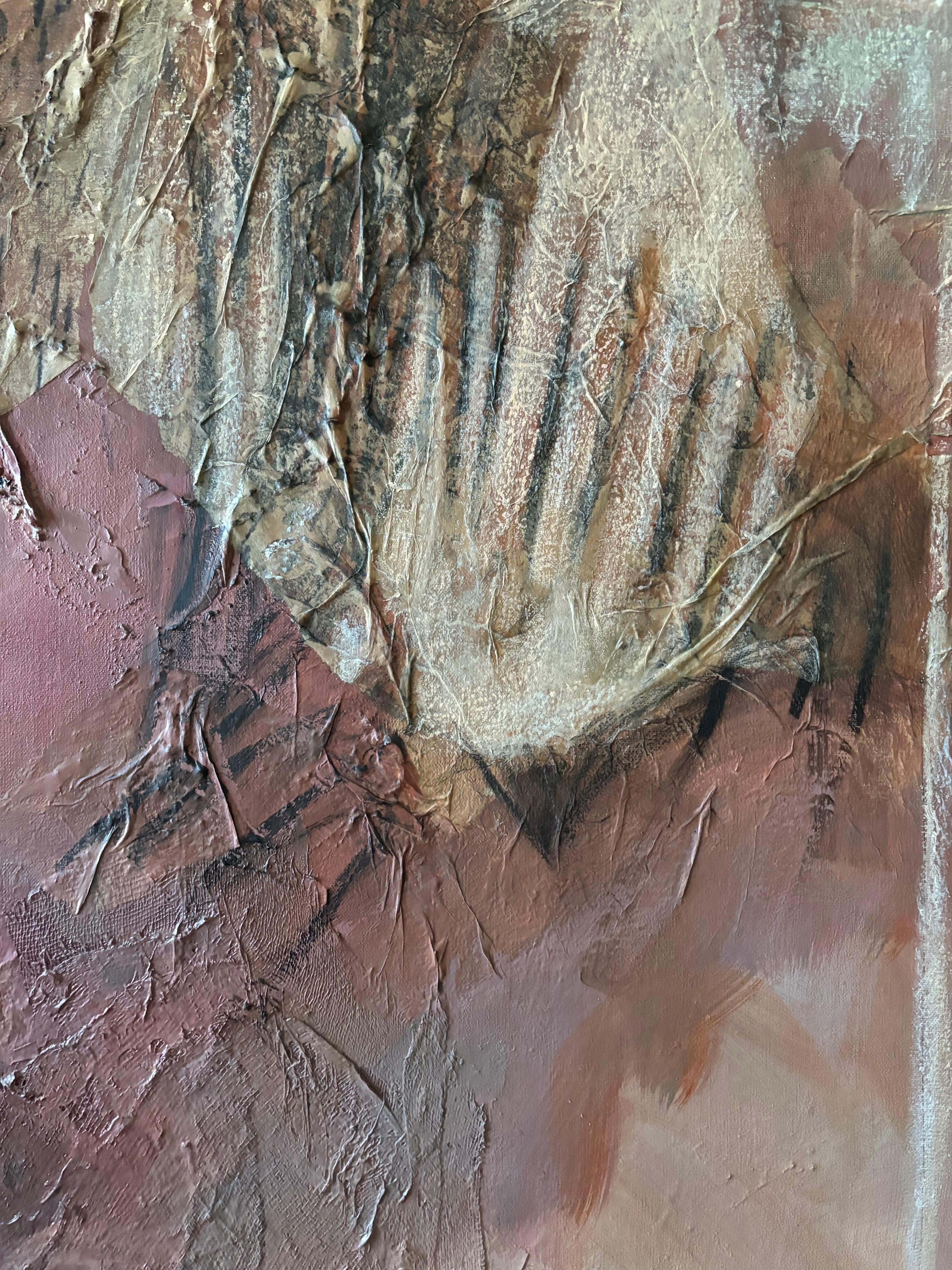 Abstract I: Serie a ventaglio: La liberazione - Abstract Painting Marrone di Majio