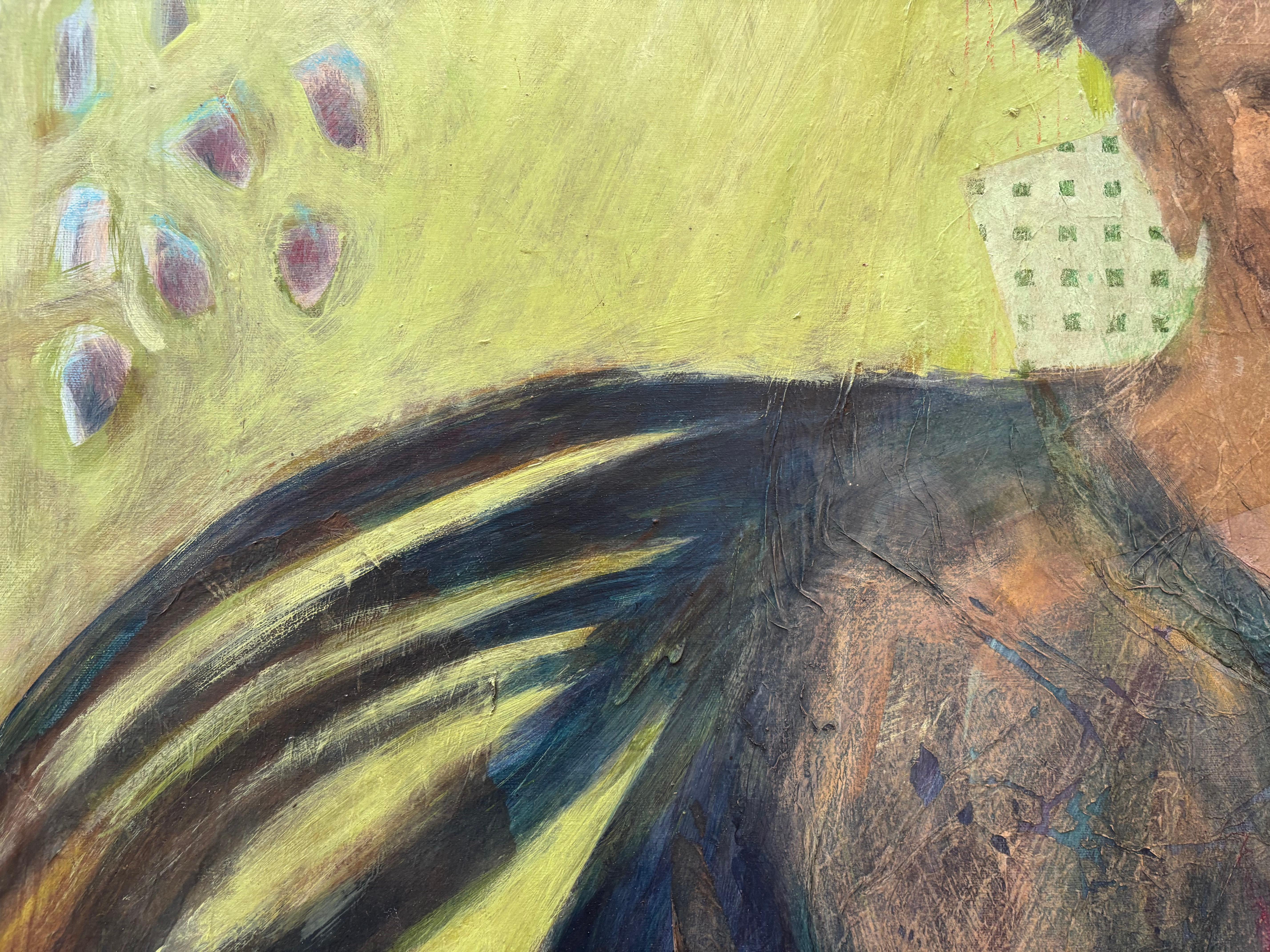 Figurative I Bedouin Angel - Black Figurative Painting by Majio