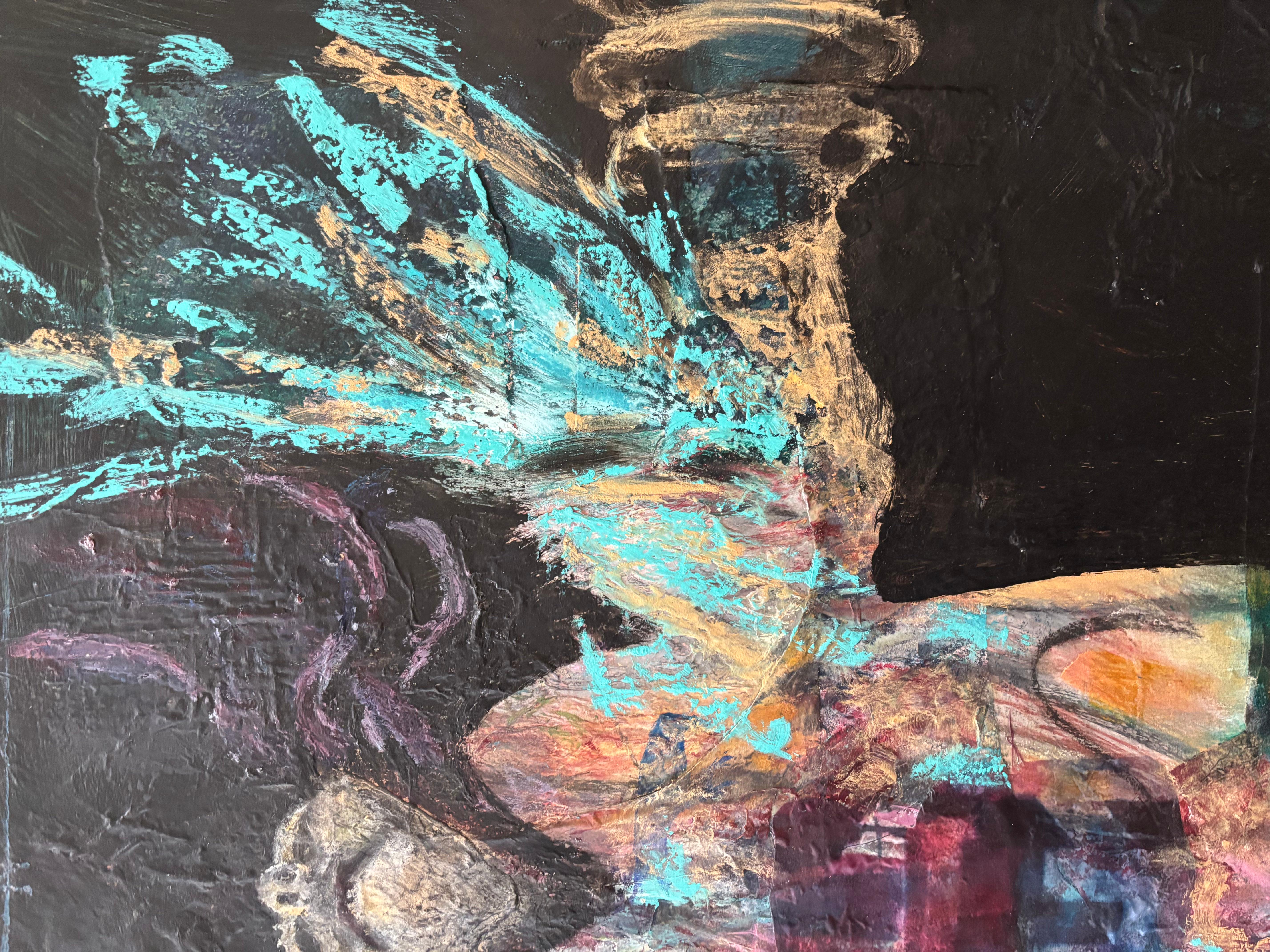 Figurativo I Serie Pizarra: Manantial - Painting Otro estilo de arte de Majio