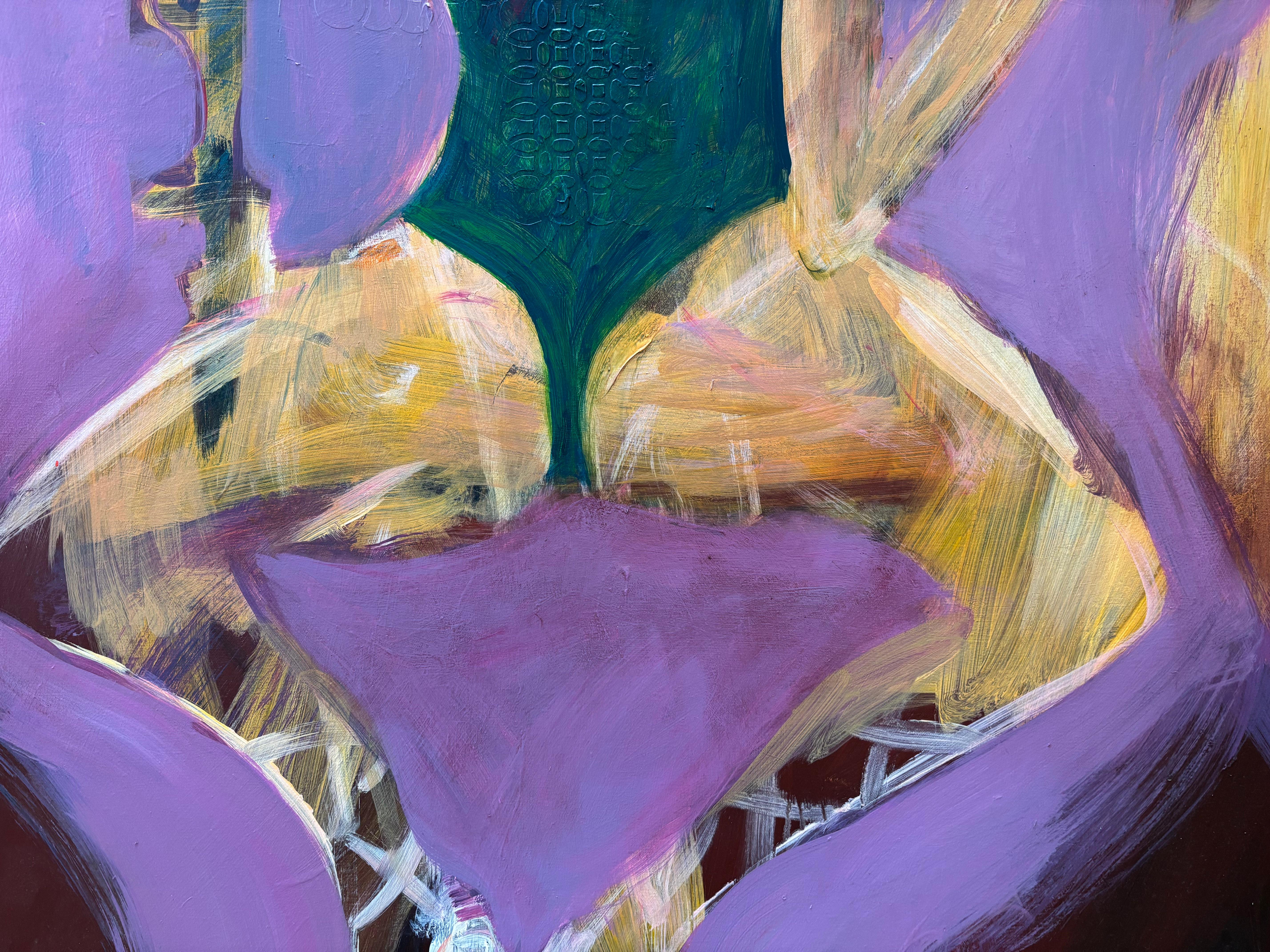Ballerina figurativa I+I - Figurative Painting Marrone di Majio