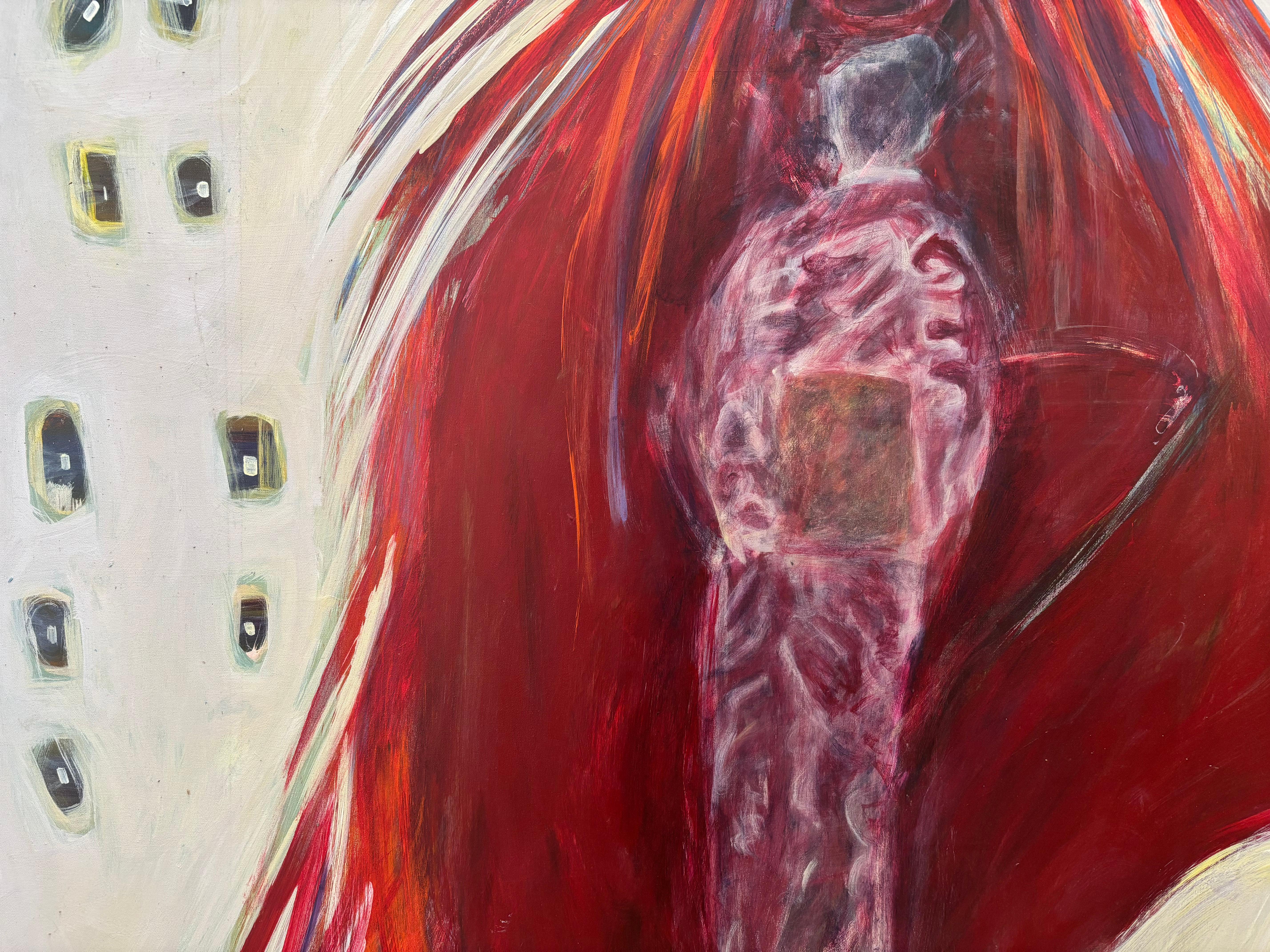 Figurative I Guardian - Marron Figurative Painting par Majio