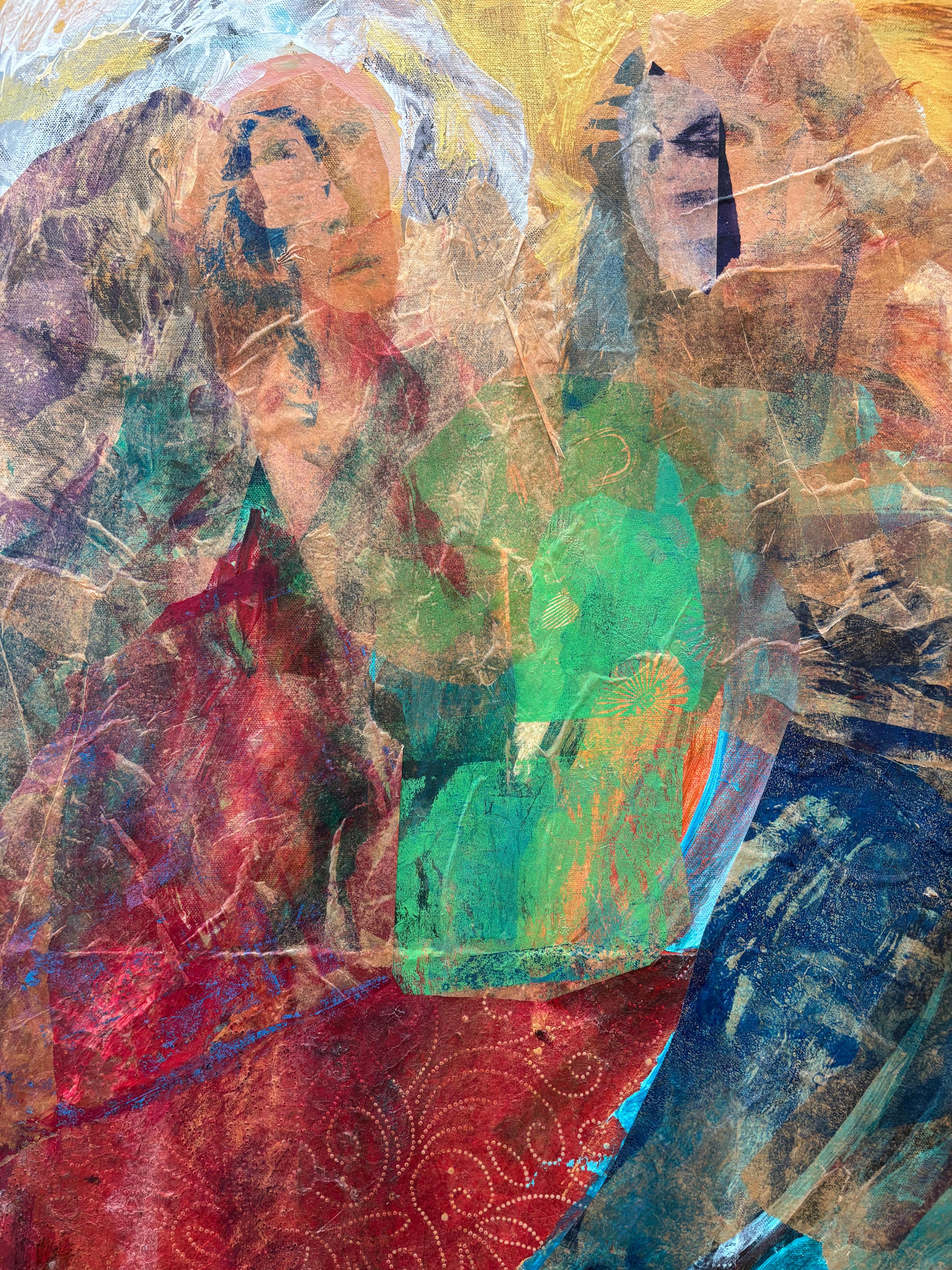 Figurative I The Gift - Brown Figurative Painting by Majio