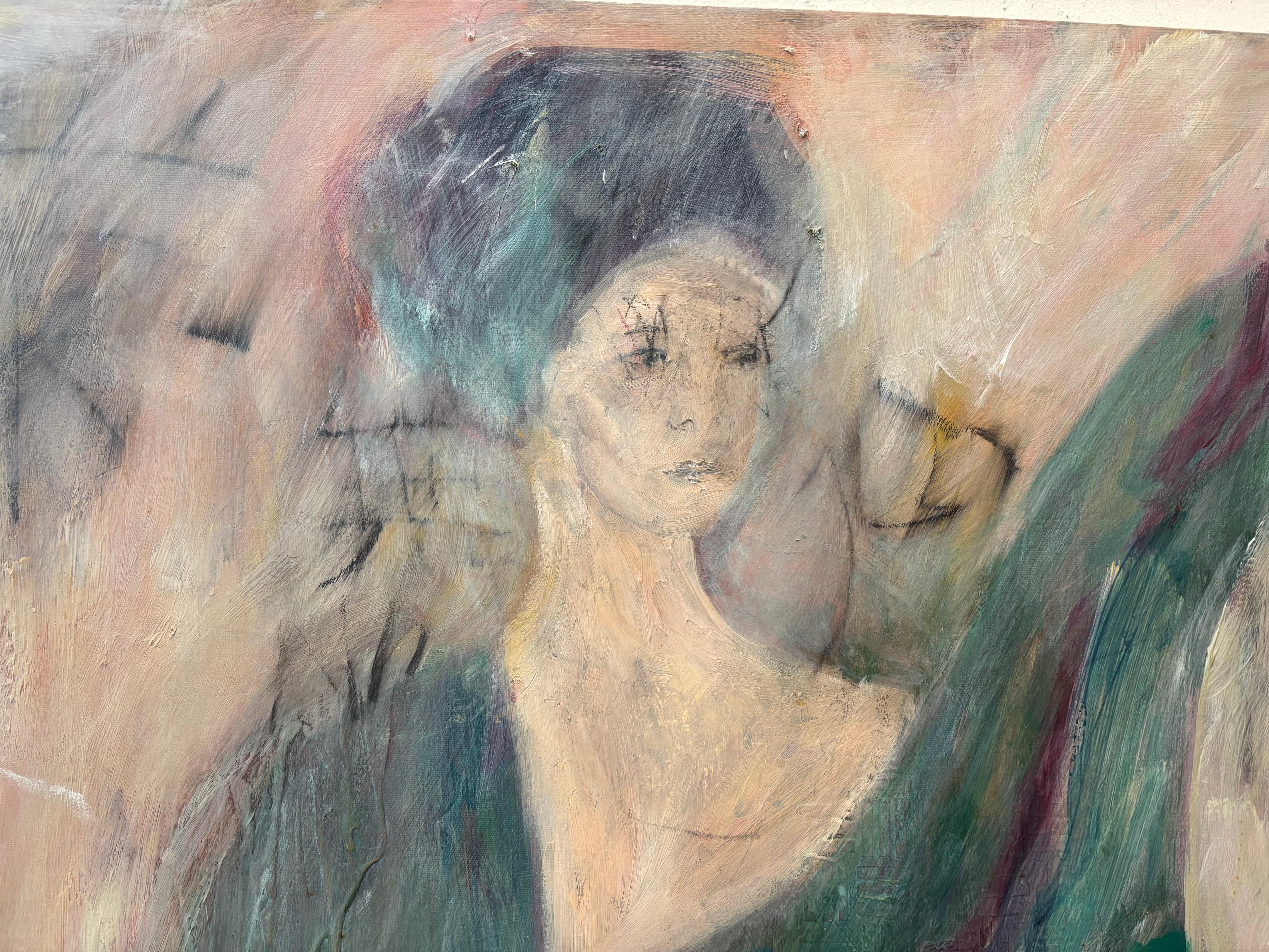 Figurative II: Fox Spirit at Waist - Painting by Majio