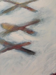 Formations II : Ours gardien aux ailes bleues, peinture grand format