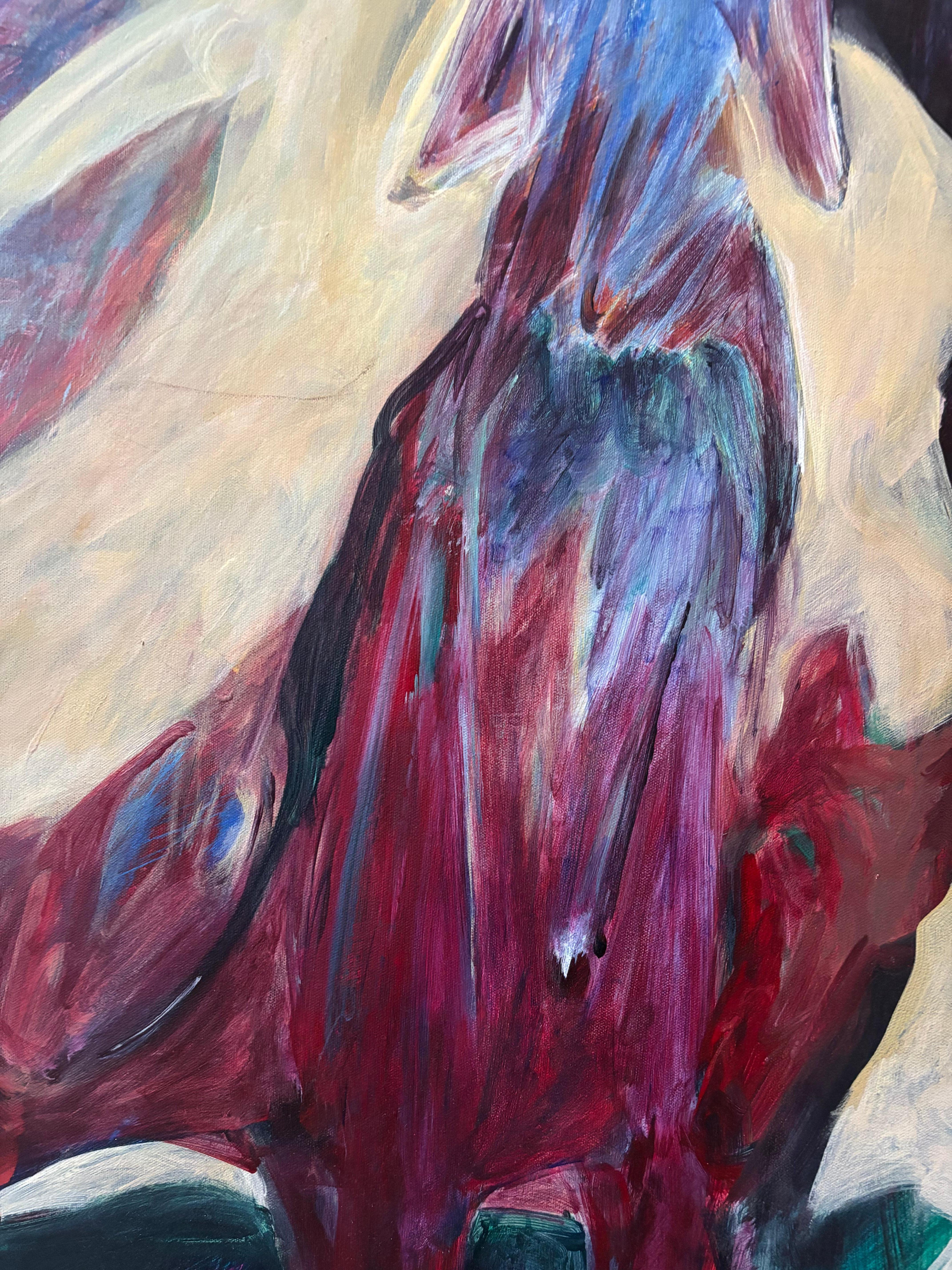 Figure II: Spostamento del rivestimento chiaro - Figurative Painting Nero di Majio