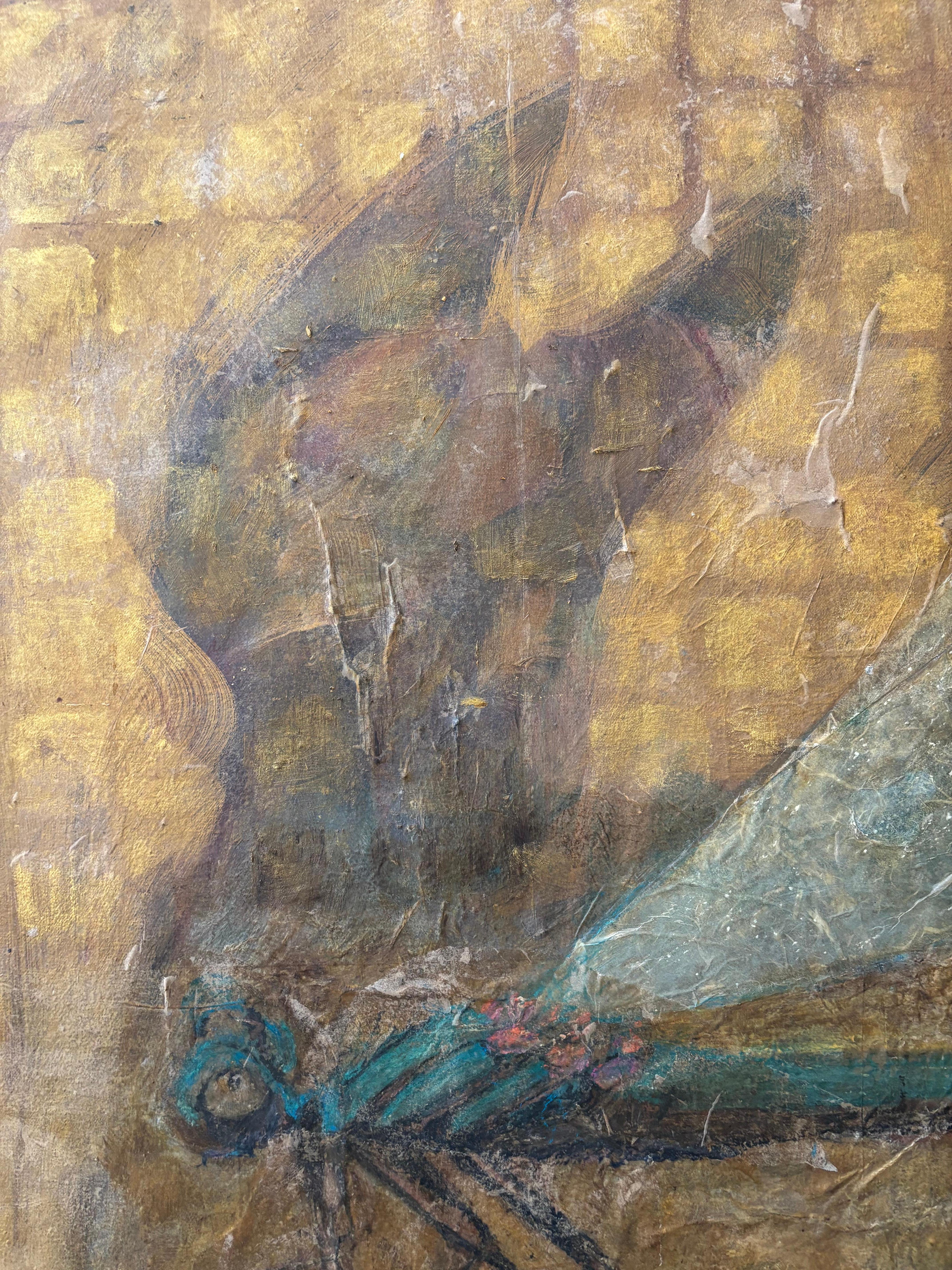 Zorro y libélula  Monocopias, óleo sobre lienzo - Painting Otro estilo de arte de Majio