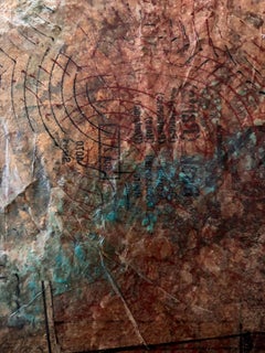 Garment Series-Panel #3 Inner State: leather-like finish, cold wax
