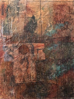Garment Series-Panel #3 Inner State: leather-like finish, cold wax