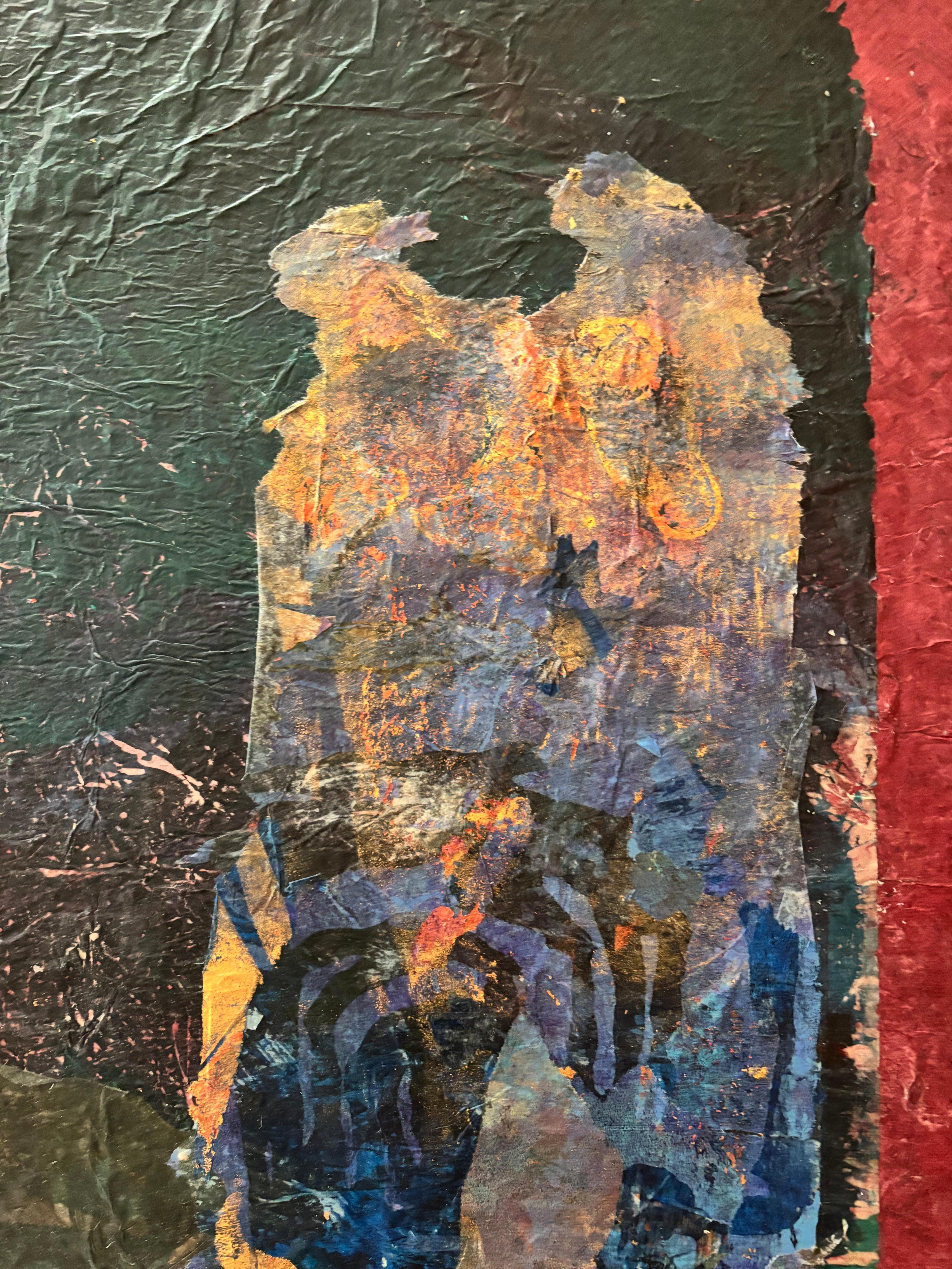 Love Tyme Cold wax, monoprints, oil stick on canvas For Sale 5
