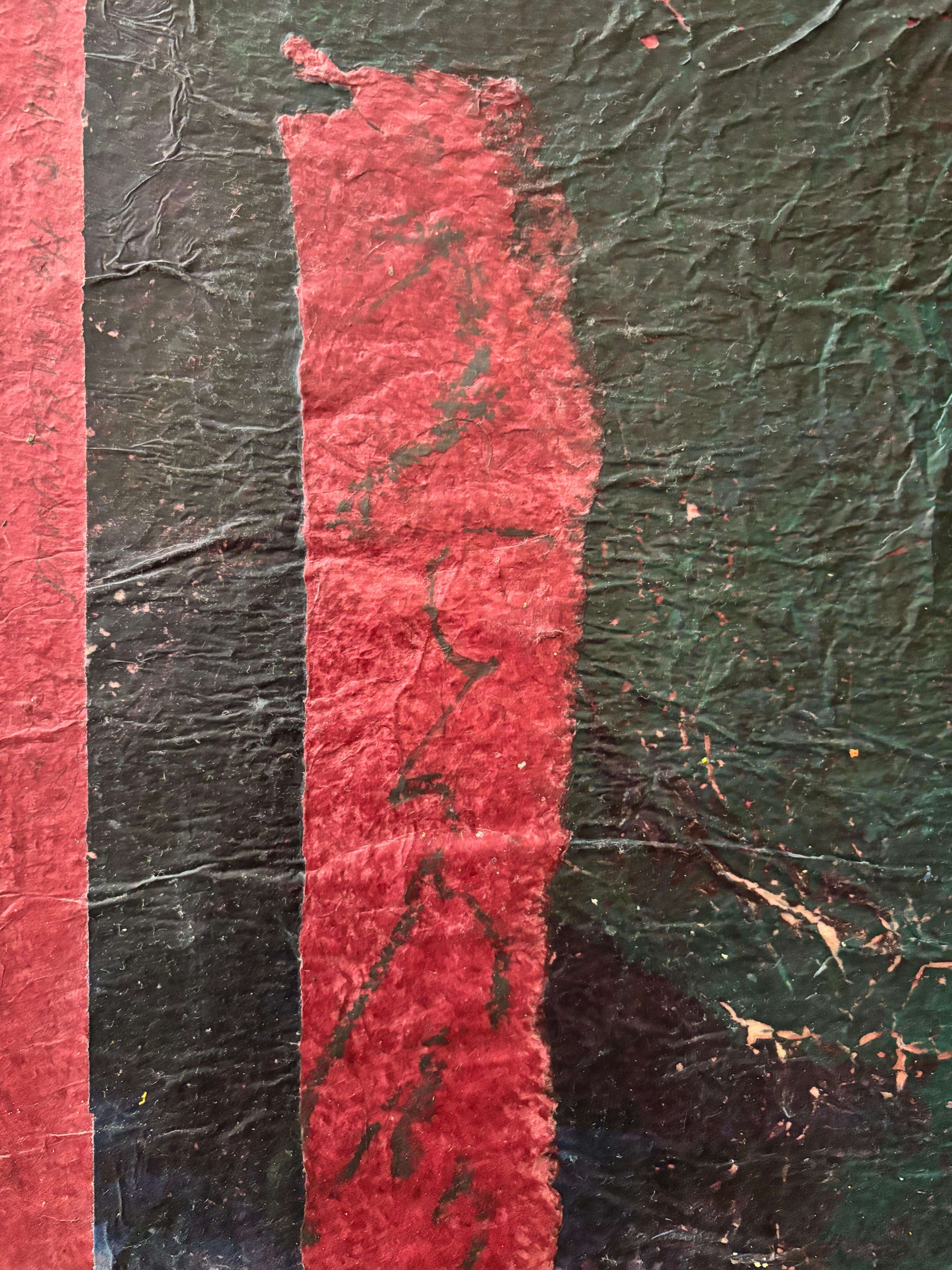 Love Tyme Cold wax, monoprints, oil stick on canvas For Sale 3