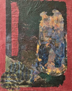 Love Tyme Cold wax, monoprints, oil stick on canvas