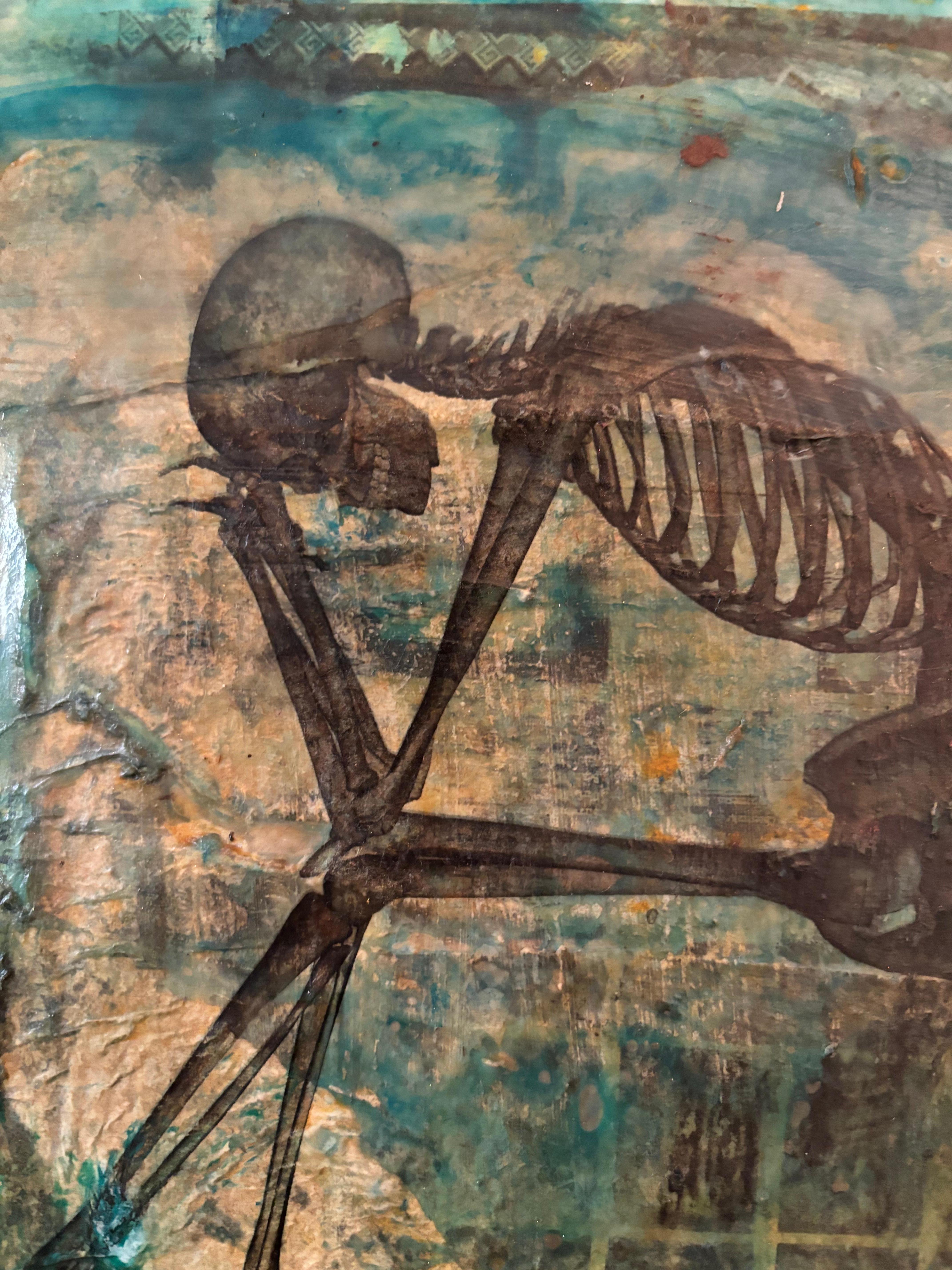 Piccoli pezzi di legno I: Donna mediale in un momento - Painting di Majio