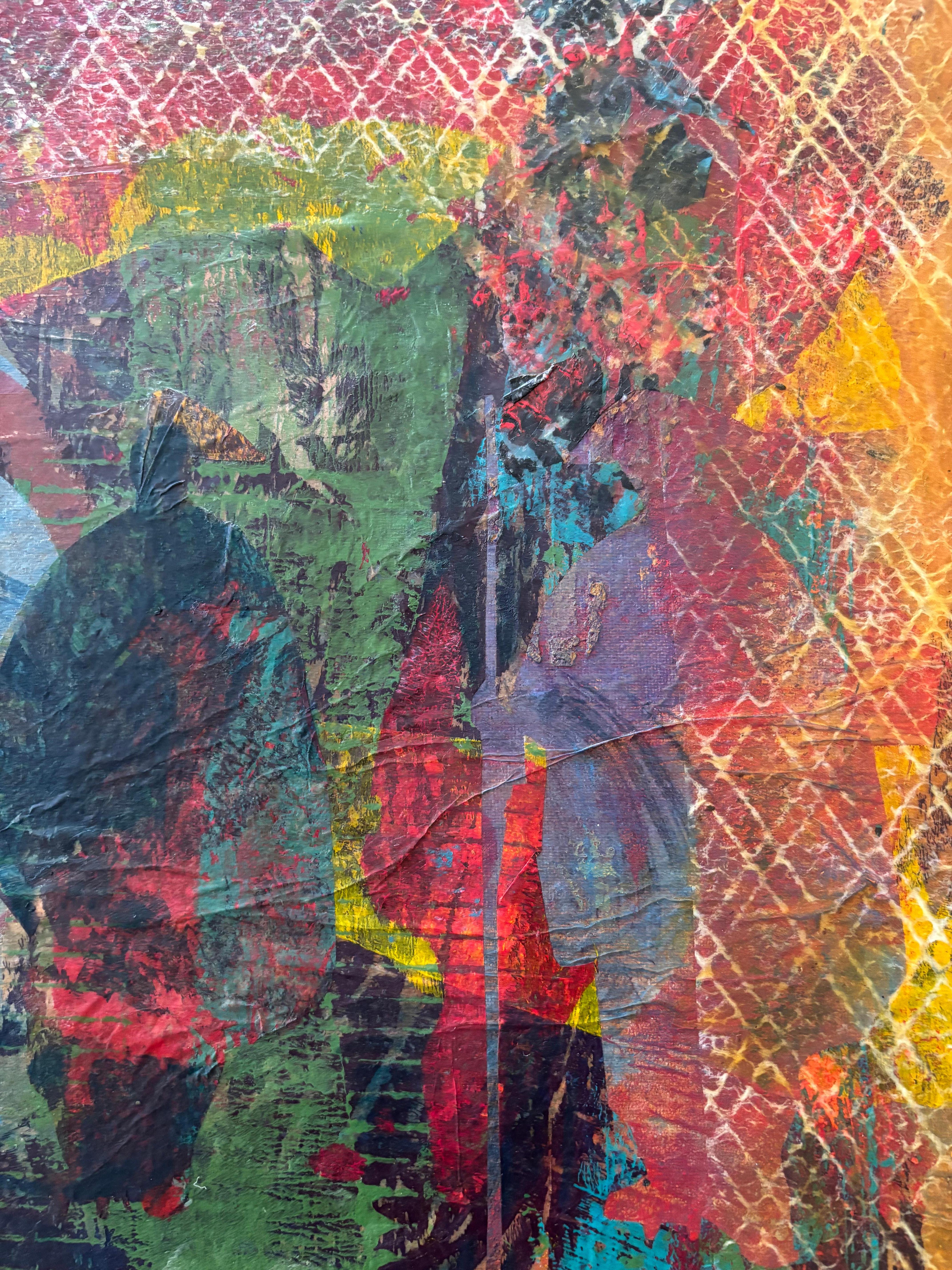 Serie Mönche: Monk I-Kaltwachs, Monodrucke, Ölstift auf Leinwand (Sonstige Kunststile), Painting, von Majio