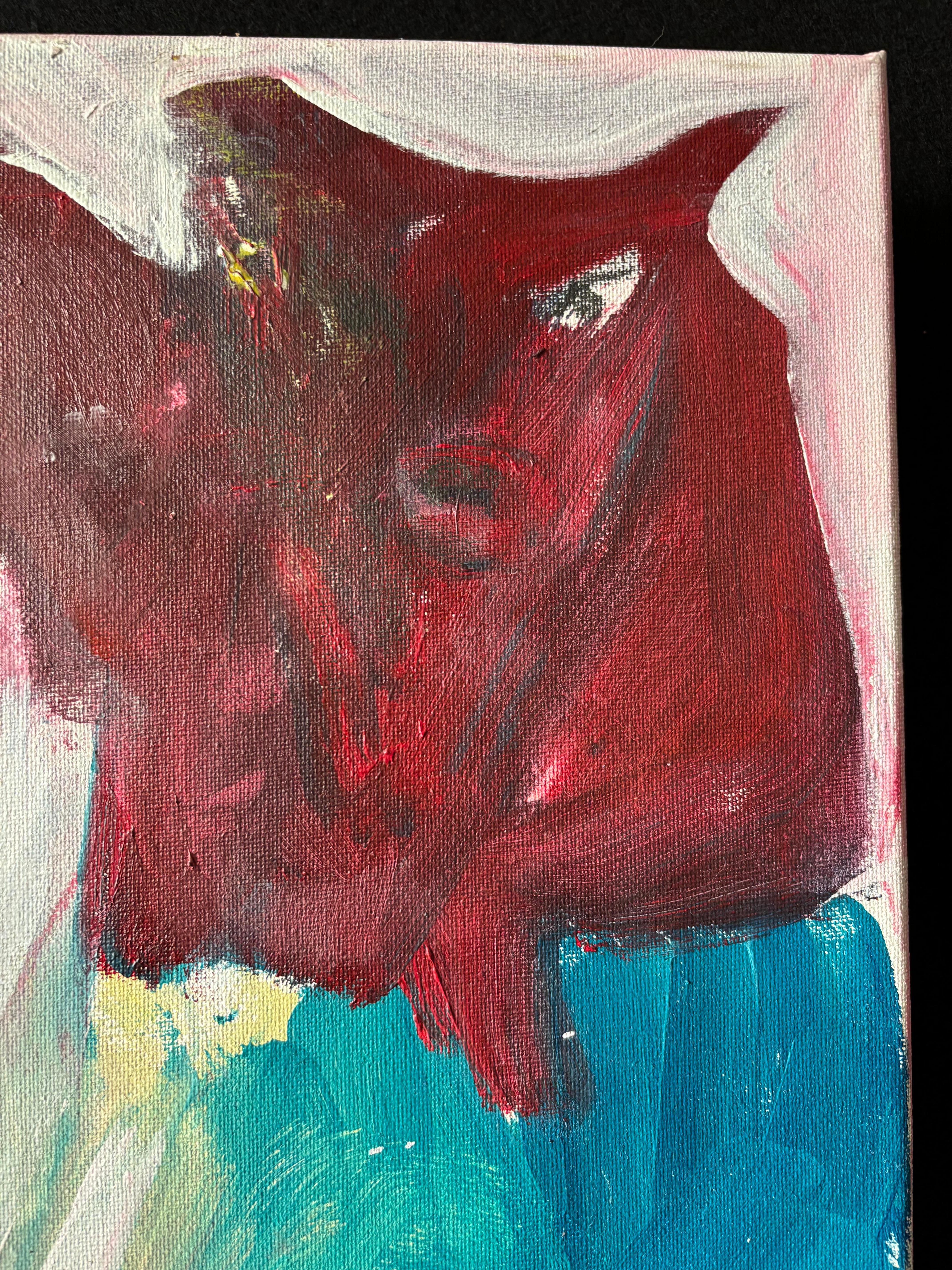 Tiere I :Einäugiger Fuchs – Painting von Majio