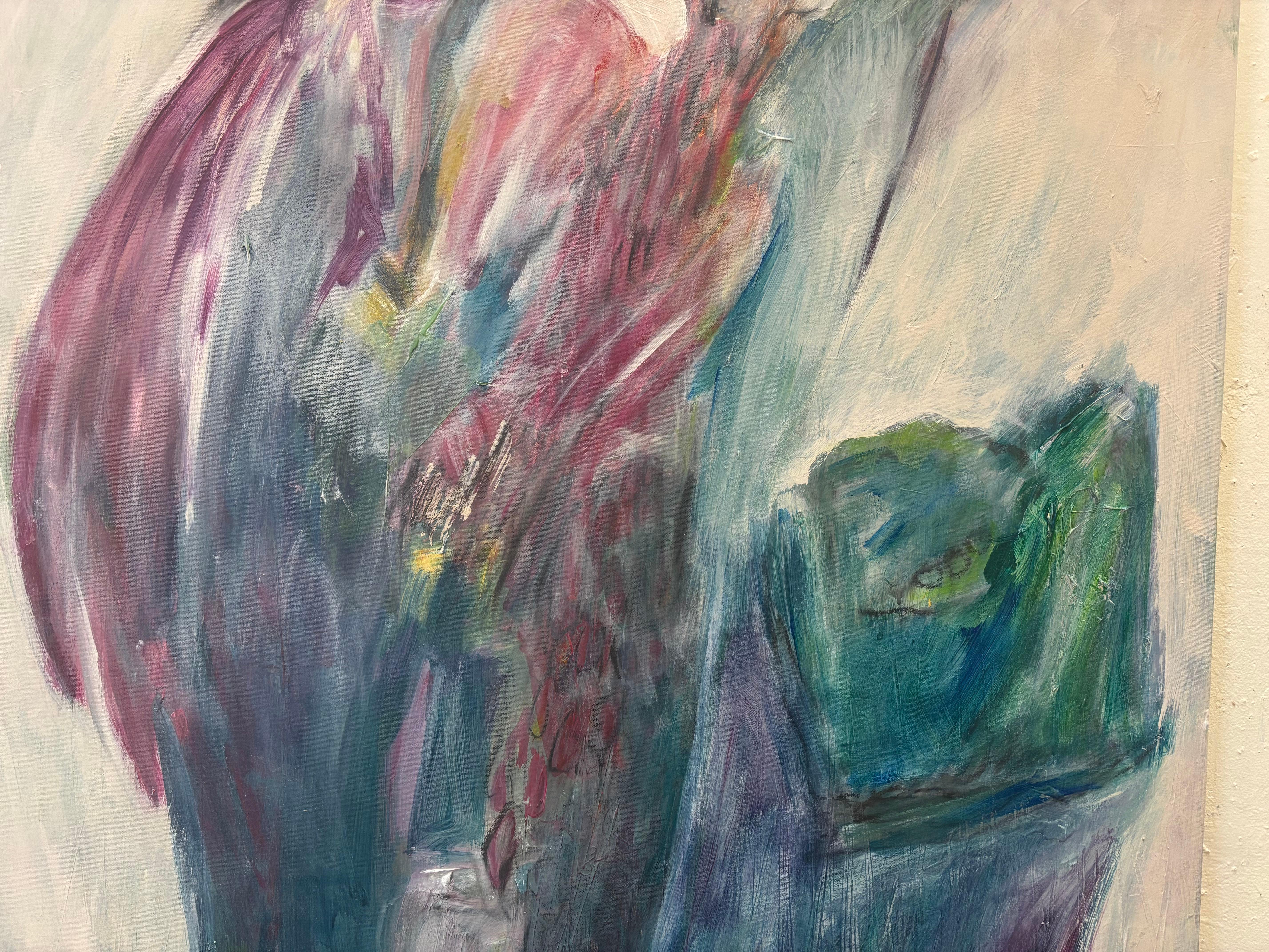 In the series Figurative II, the figures are connected to the spirit world through animals via folklore, myth and dream. They are archetypal figures, aspects of ourselves which expose another layer of reality beyond what usually registers.

This