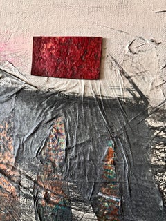Sentinel at the Border Graphite and paper on canvas 2022