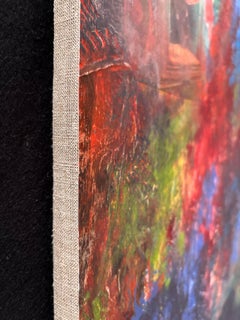 Skateboard Series: Underfoot I, acrylic, cold wax, graphite, collage