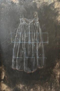 Slip-of-Self Painting on Blackboard, 60x40 Inches, New Condition