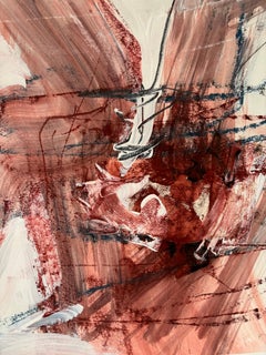 Smoke and Barbed Wire-acrylic paint, Art Graf and graphite on paper