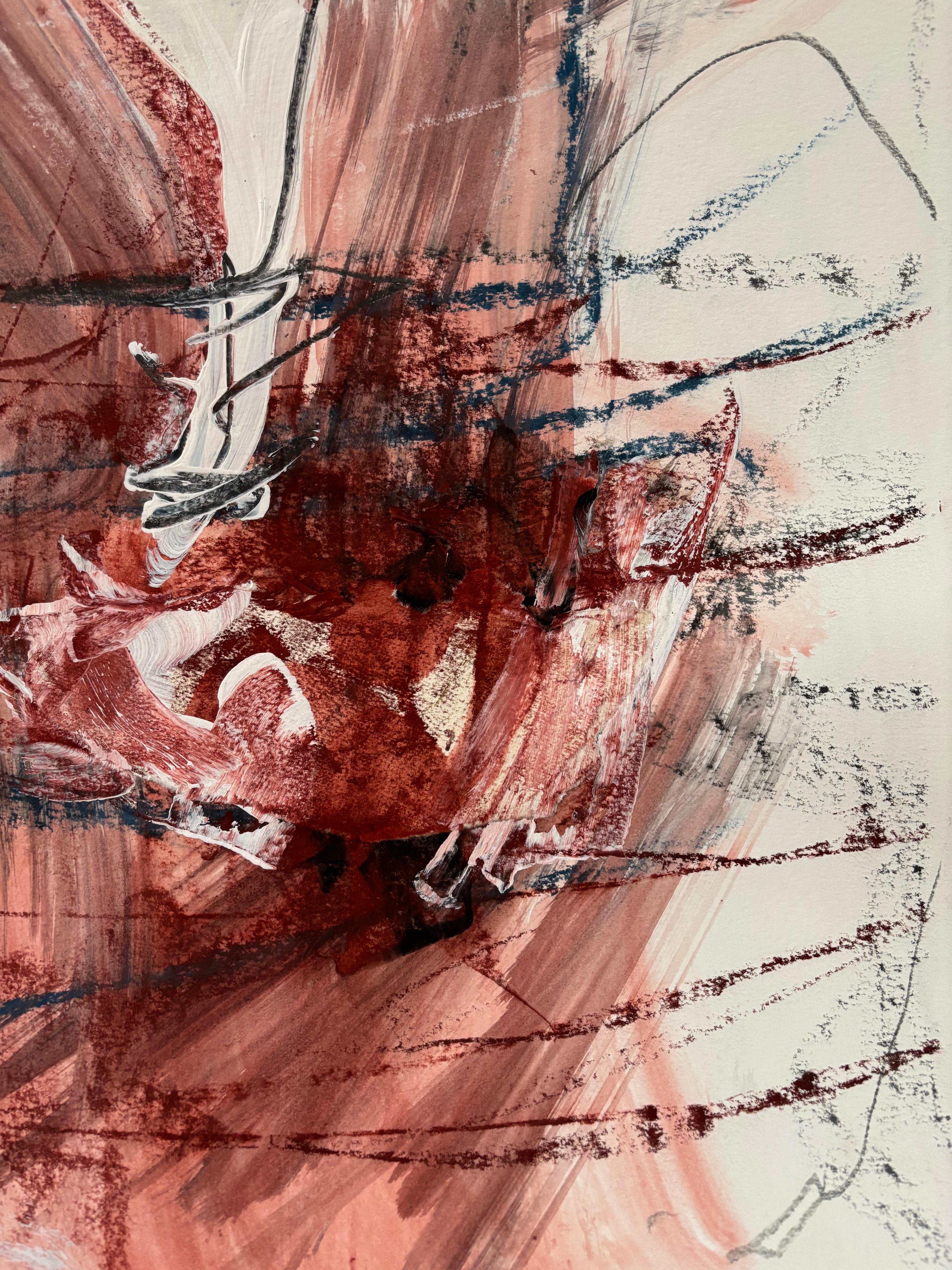 Fumo e filo spinato - Painting Astratto di Majio