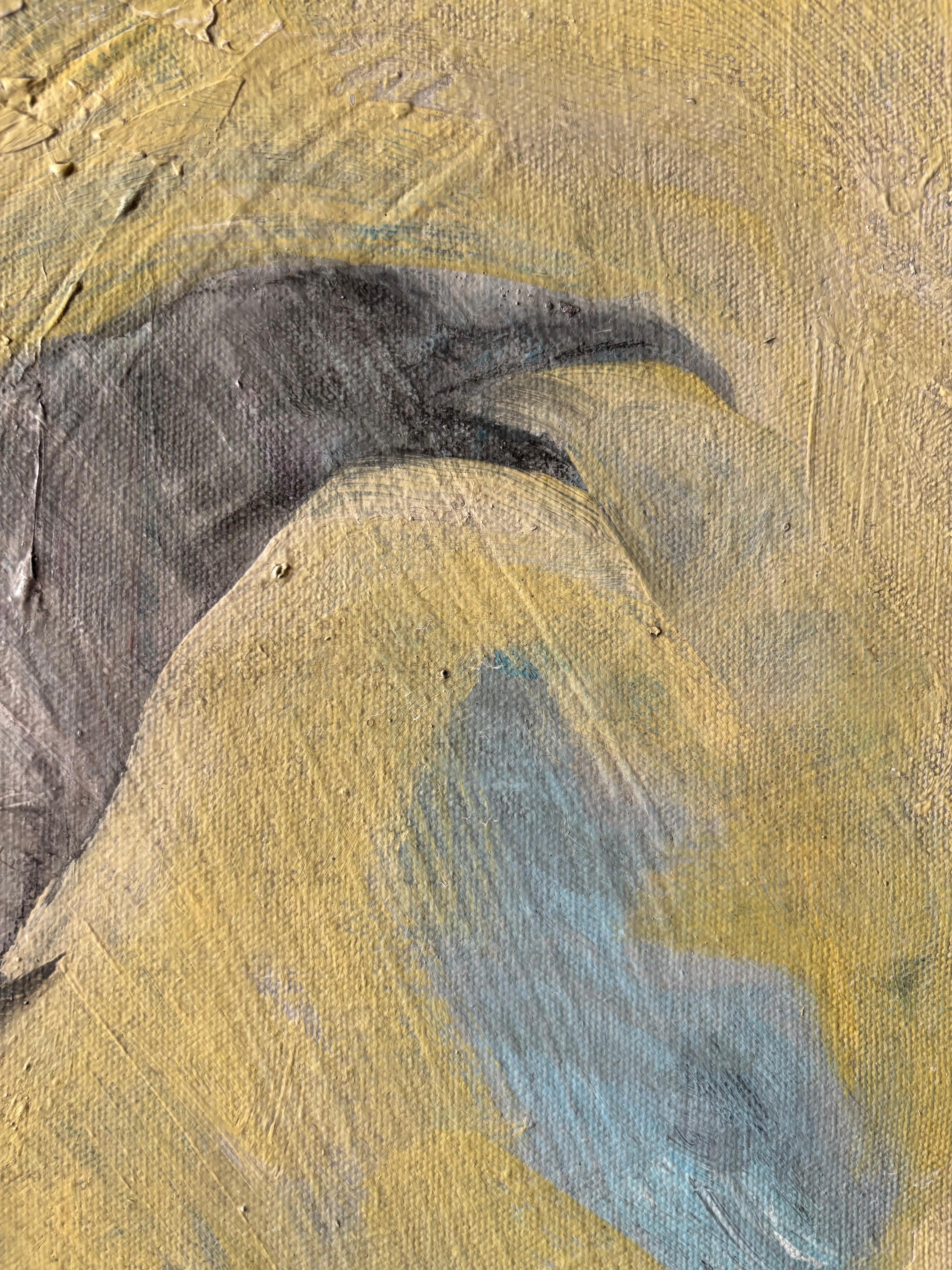 Animaux I : Parler d'un trait bleu - Painting de Majio