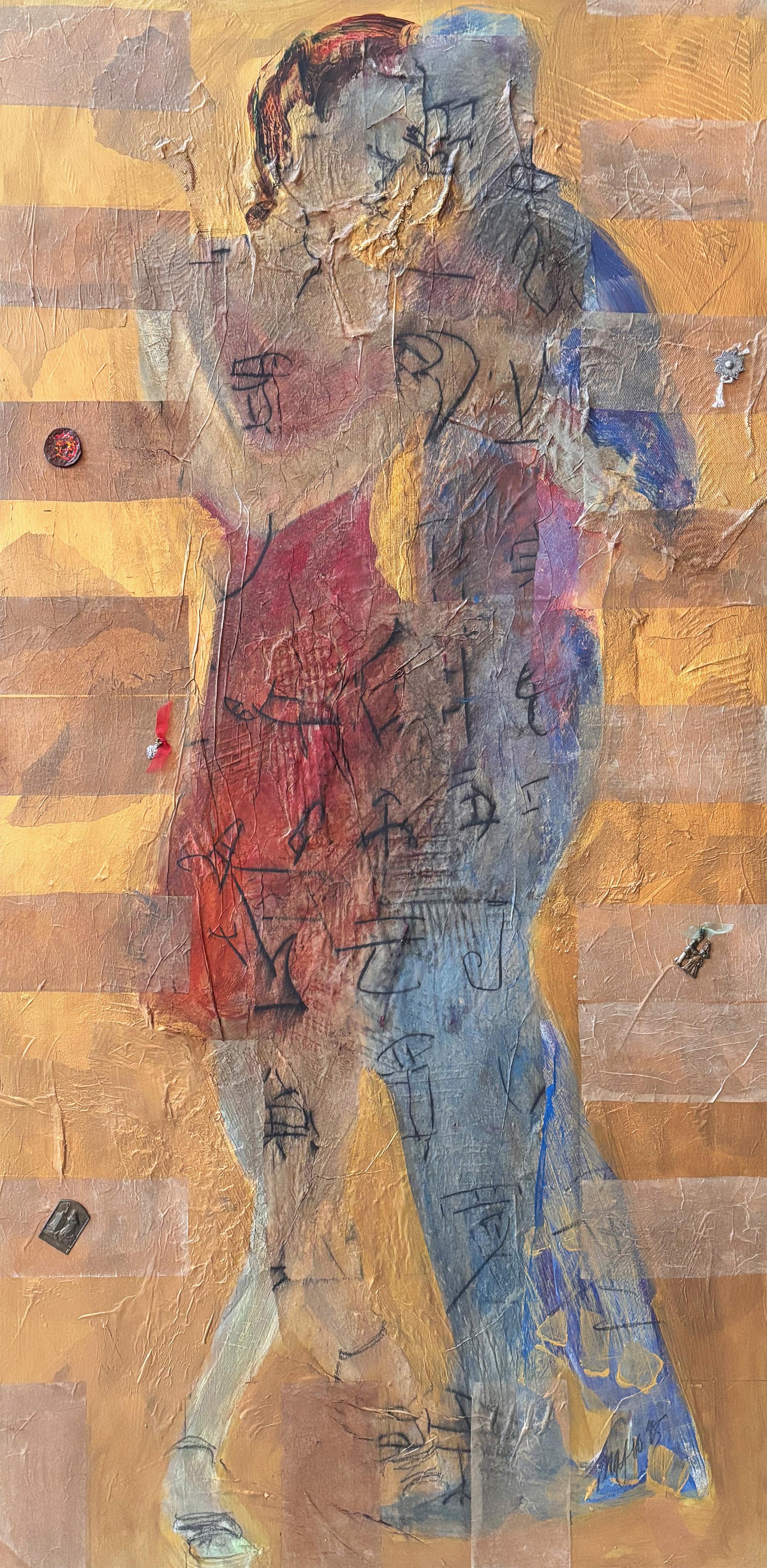 Majio Figurative Painting - Tango Boardgame with Markers and Acrylic Paint on Canvas, 2010+