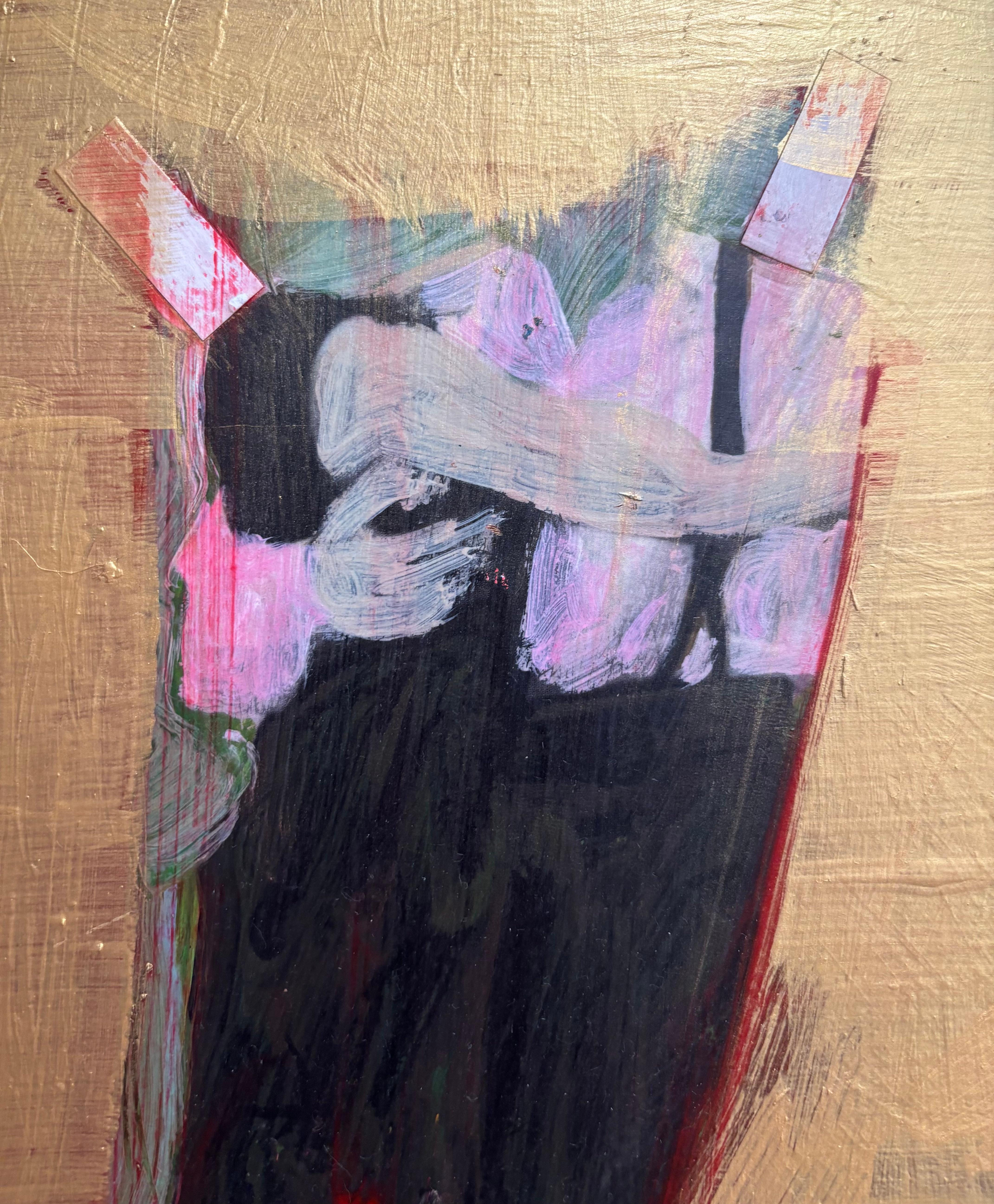 Small Wooden Pieces I: Tango Dolly Dingle Series: Dolly with Three Dots - Other Art Style Painting by Majio