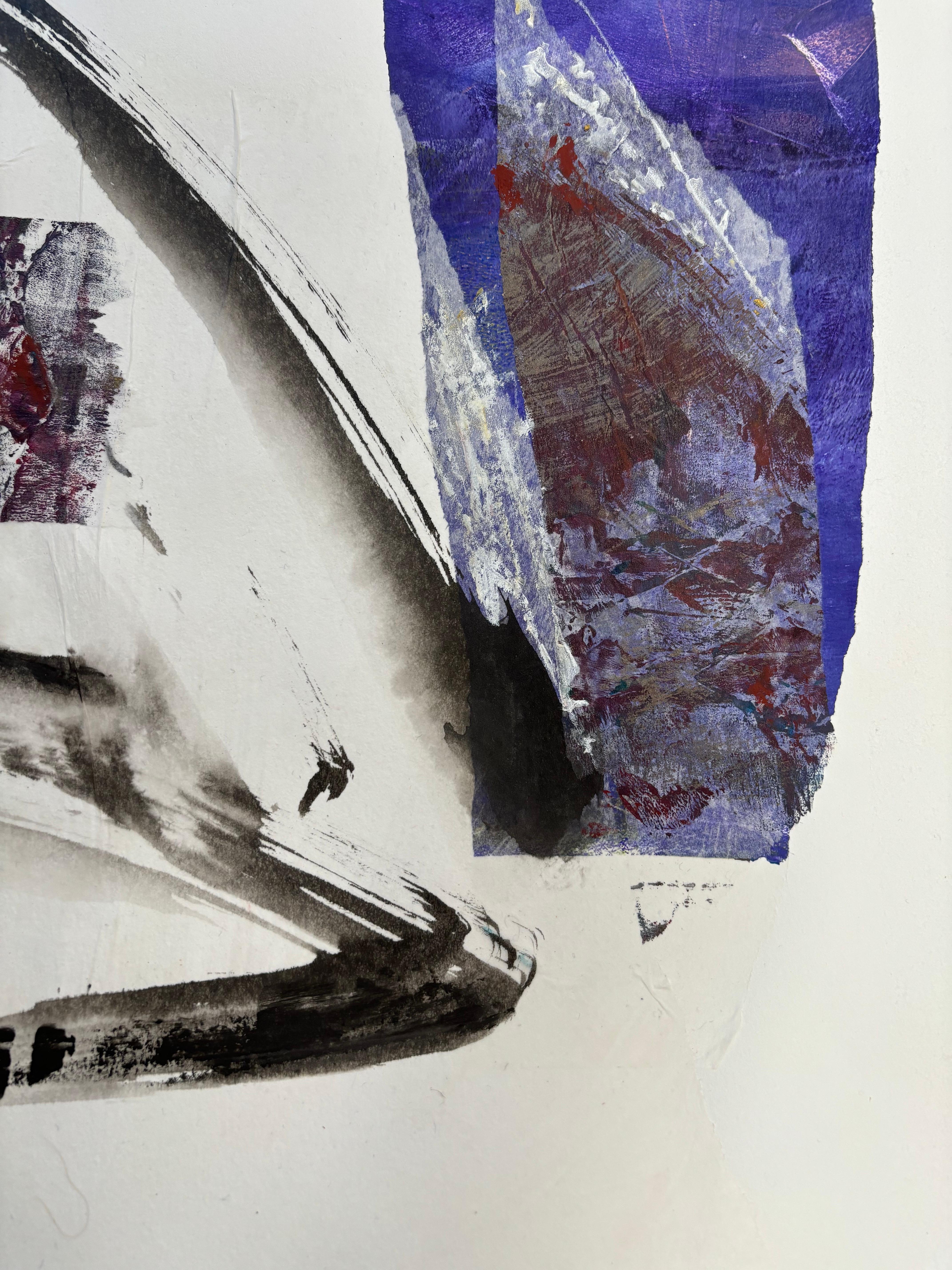 Through the Diamonds - Gray Abstract Painting by Majio