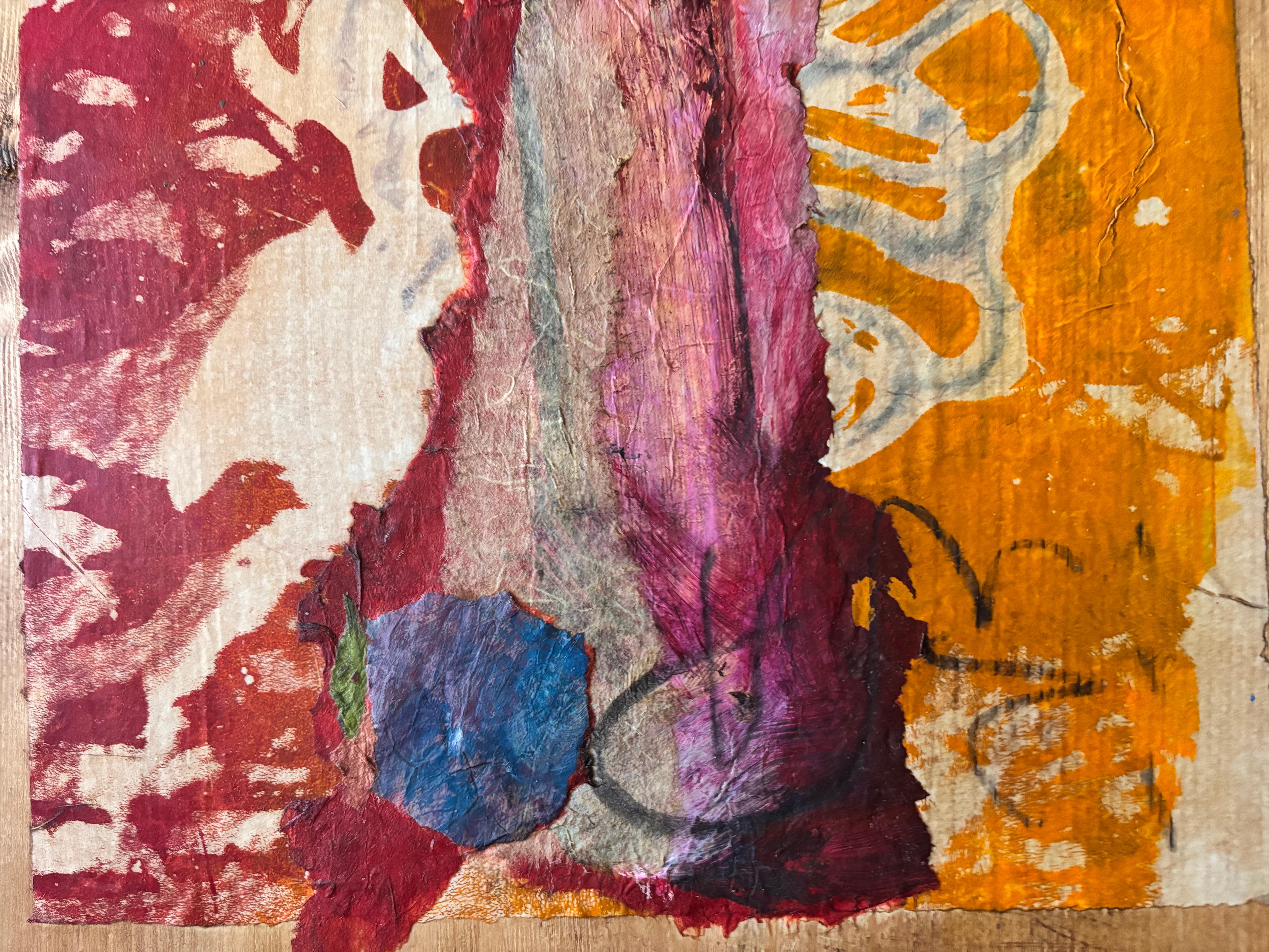 Turm Acrylfarbe auf Holz im Angebot 7