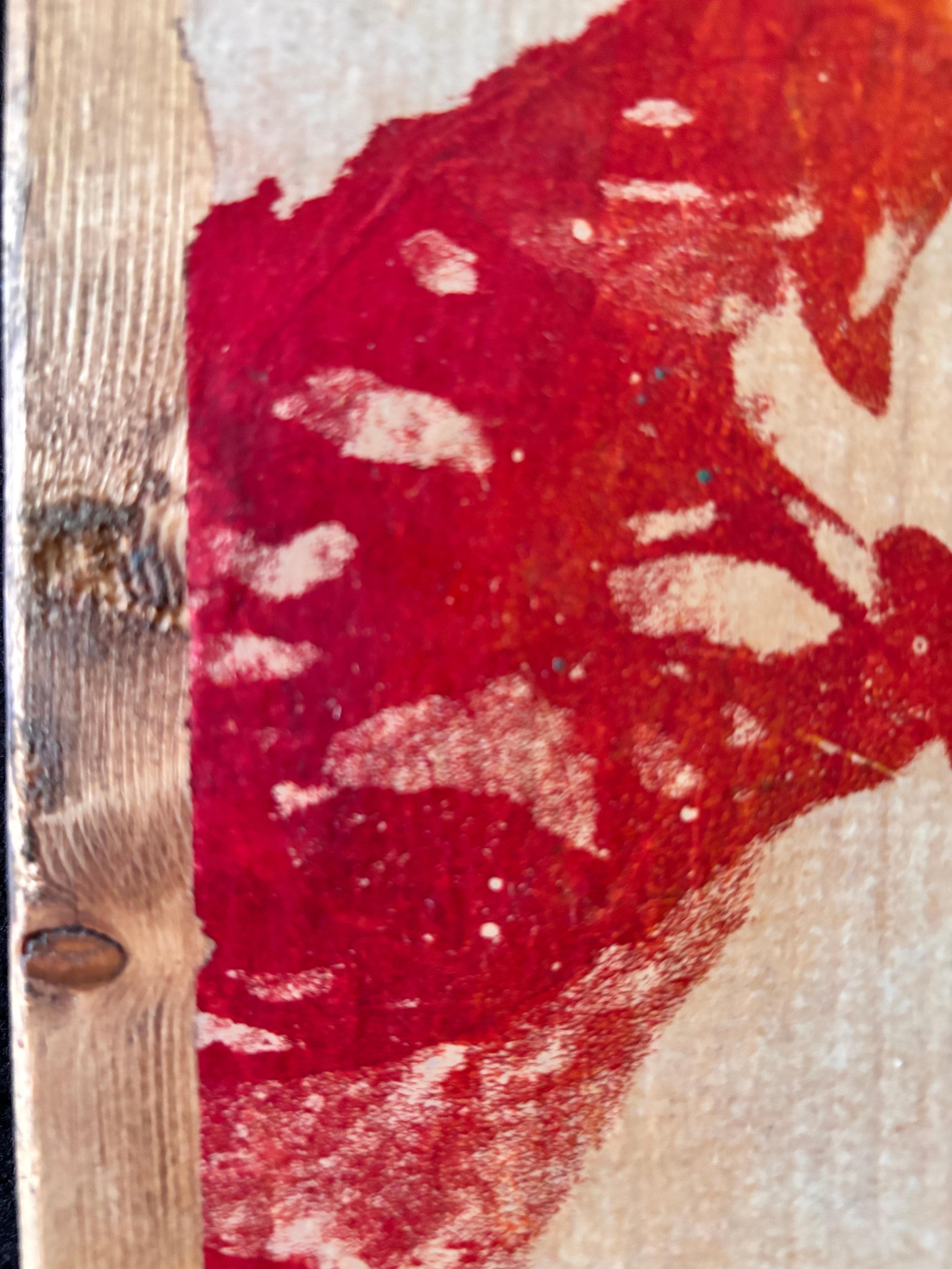 Turm Acrylfarbe auf Holz im Angebot 2