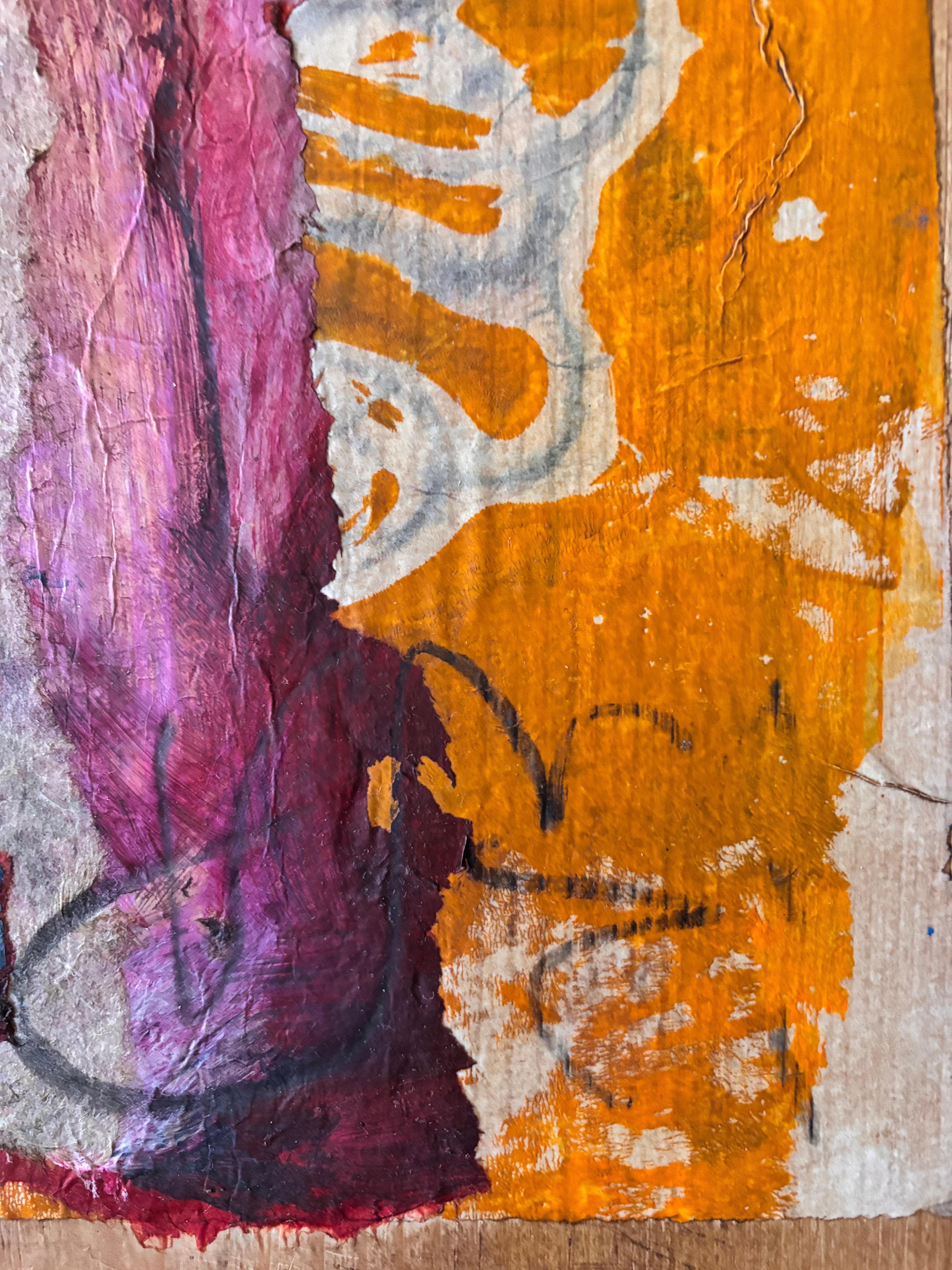 Turm Acrylfarbe auf Holz im Angebot 6