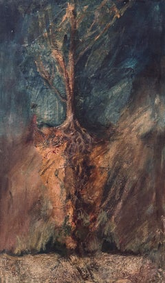 Albero che si spoglia sulla spiaggia di Santa Cruz - pittura acrilica su tela
