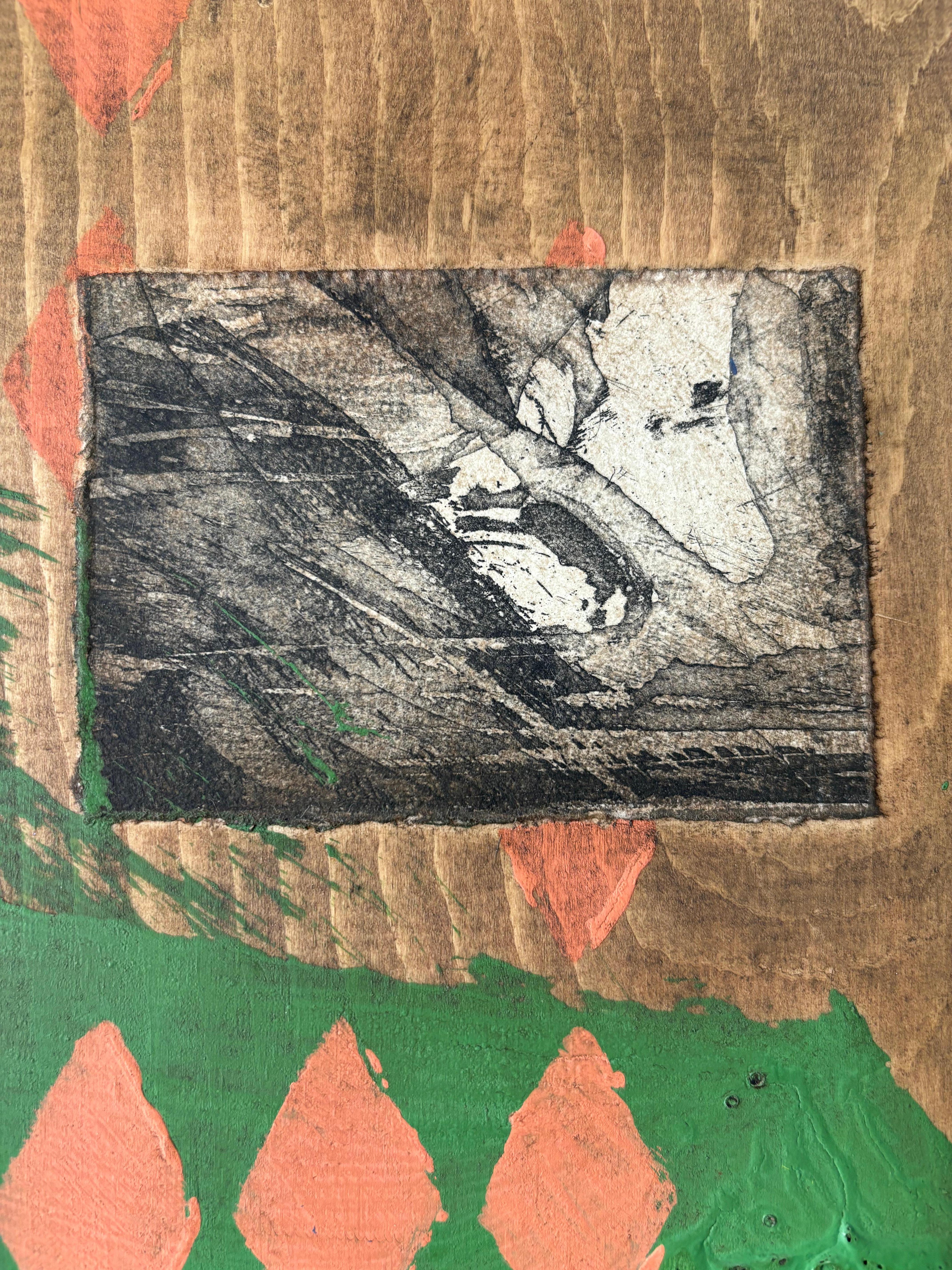 Piccoli pezzi di legno I: Trittico Greene & Greene - Painting Astratto di Majio